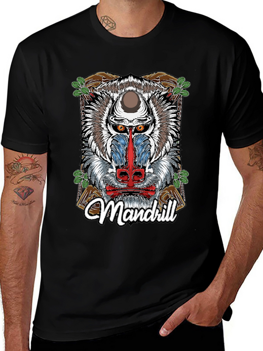 Mandrill Graphic Print Black T-Shirt