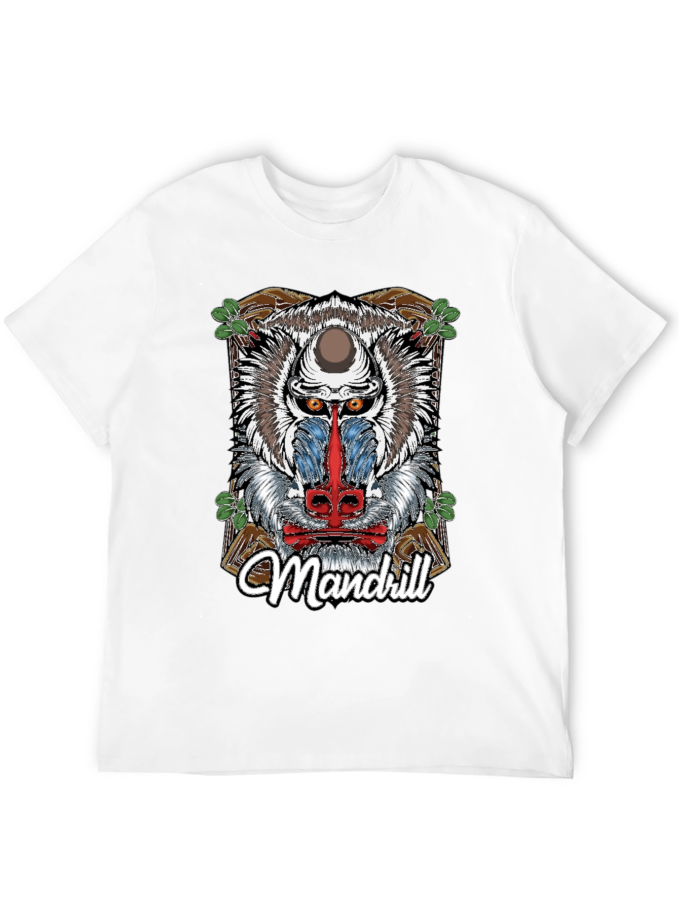 Mandrill Graphic Print Black T-Shirt