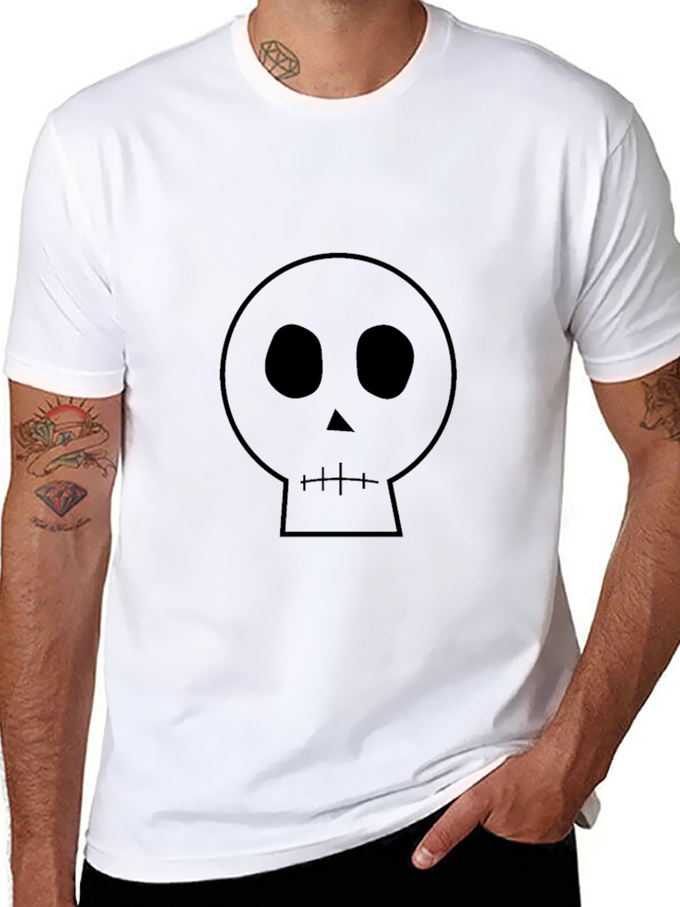 Skull Graphic T-Shirt - Classic Black Tee