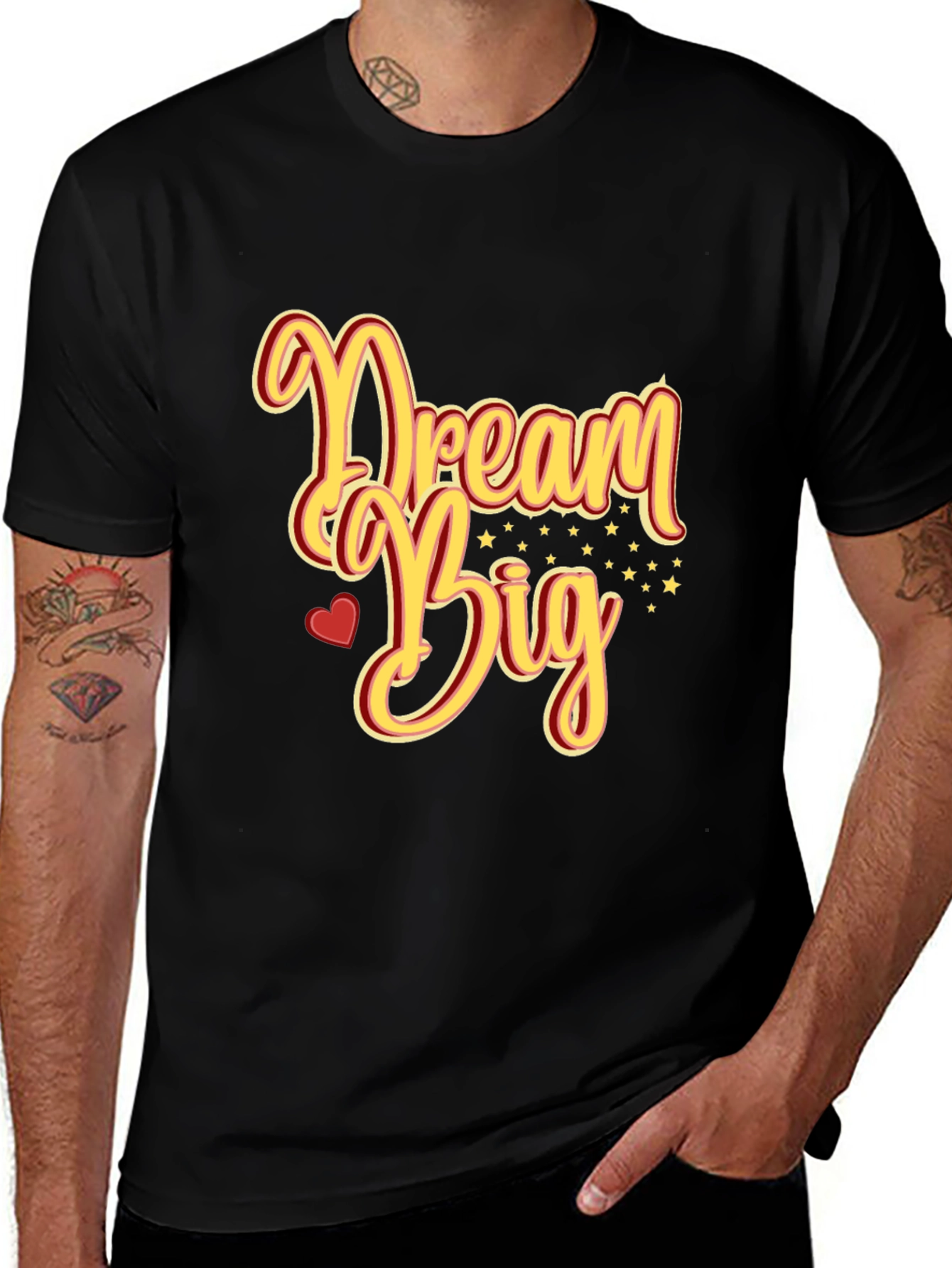 Dream Big Graphic Tee - Inspiring Black T-Shirt