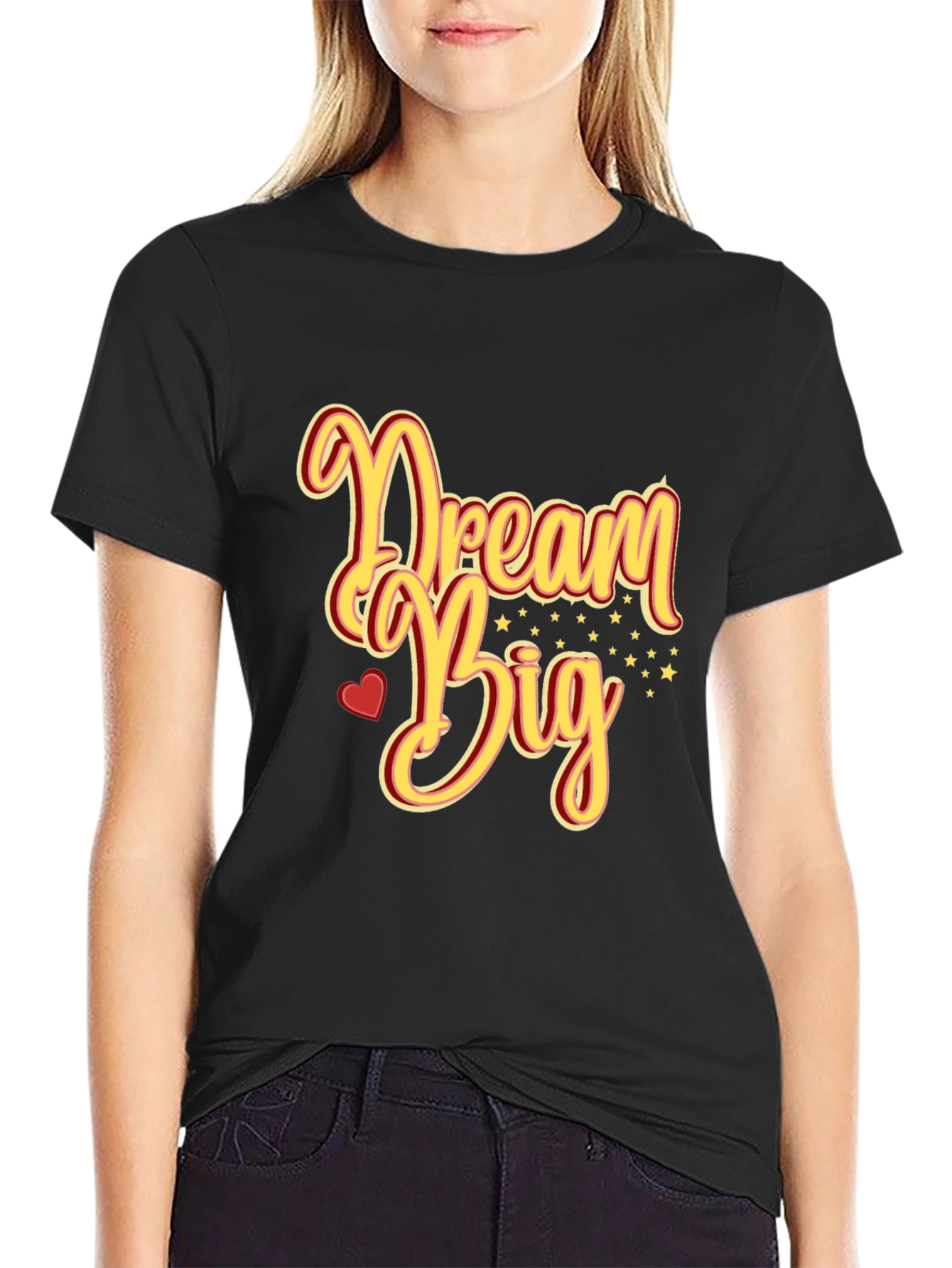 Dream Big Graphic Tee - Inspiring Black T-Shirt