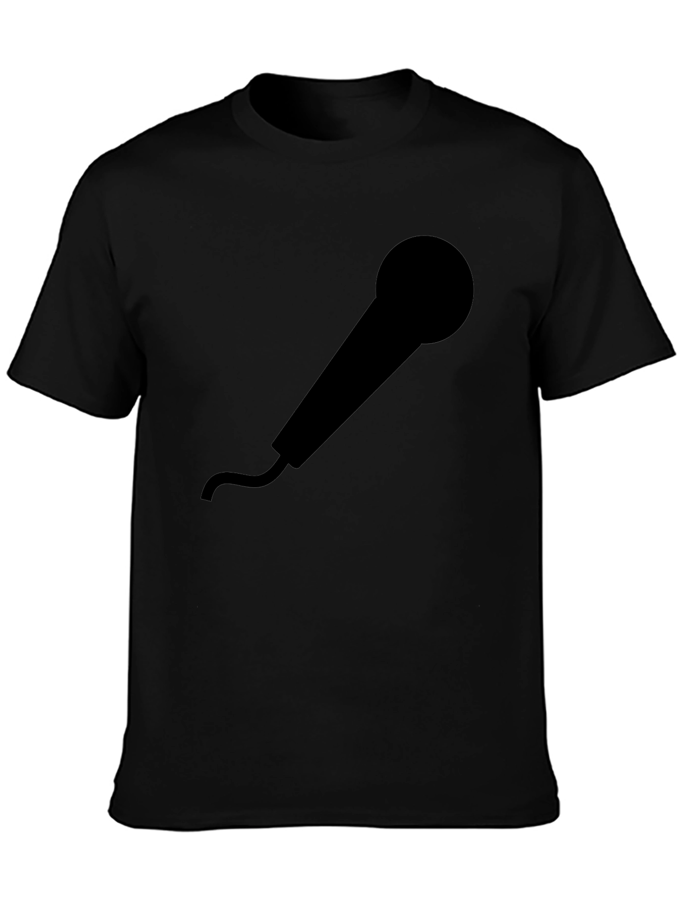 Black Microphone Graphic T-Shirt