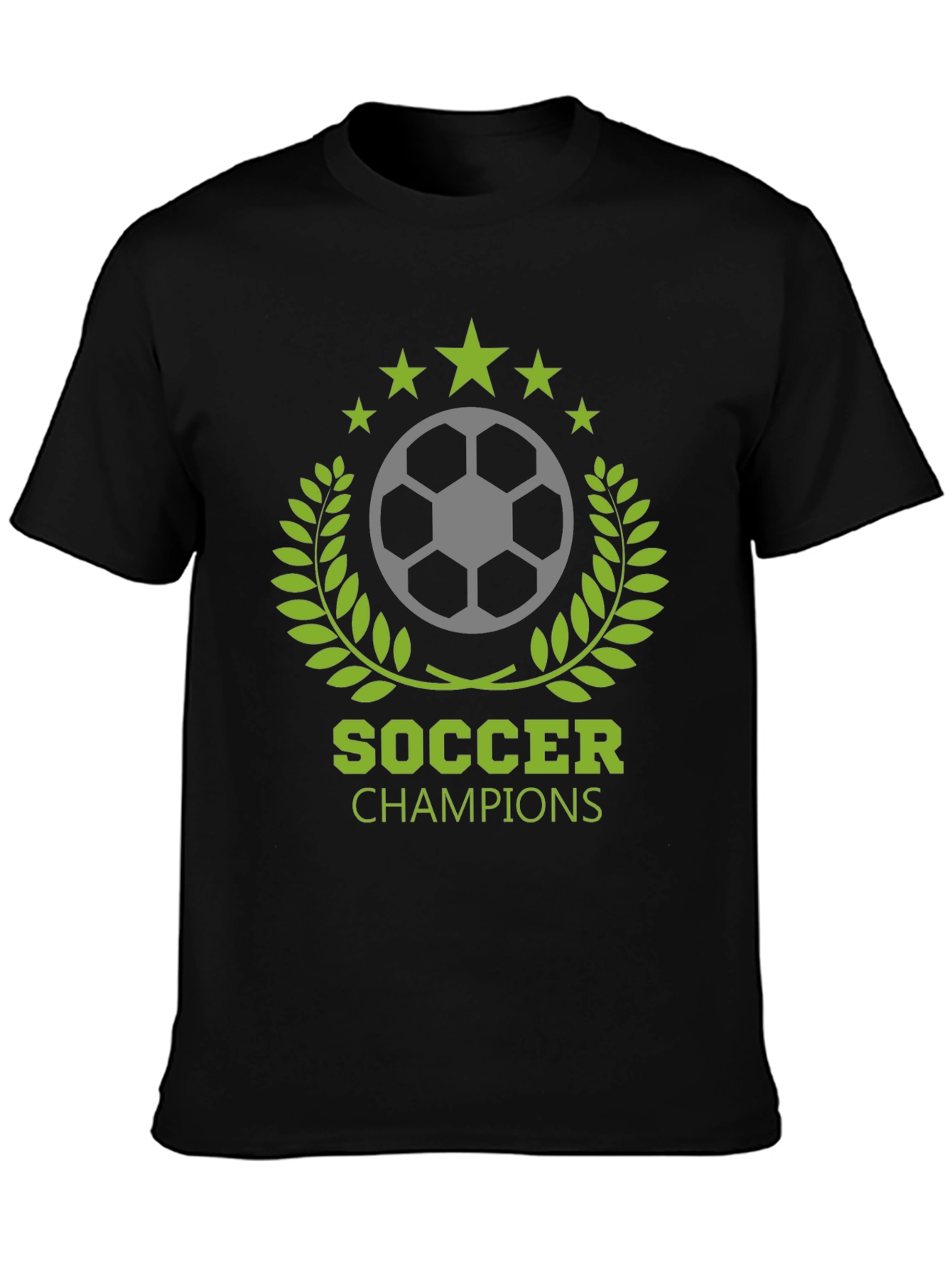 Soccer Champions Black T-Shirt
