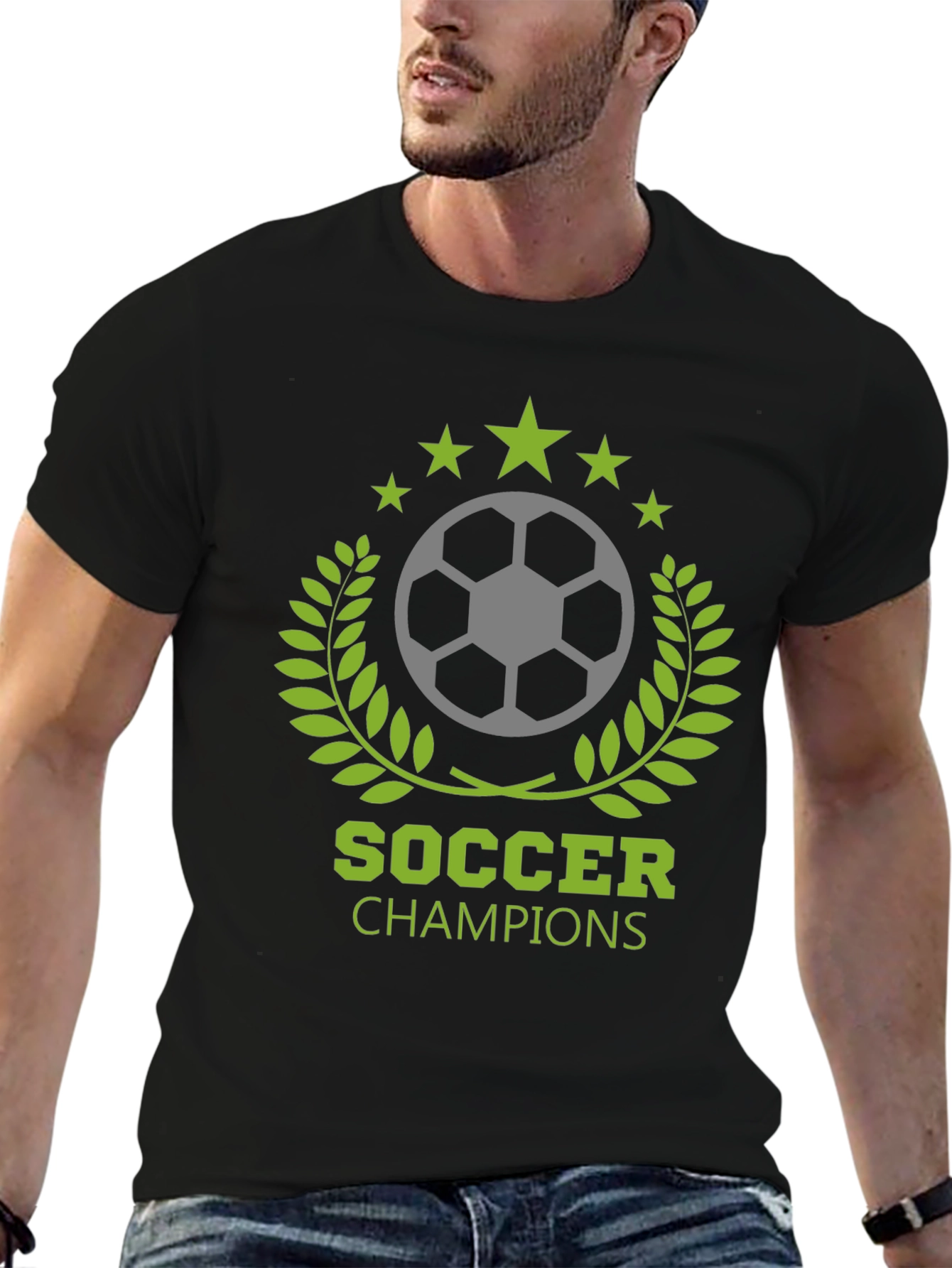 Soccer Champions Black T-Shirt