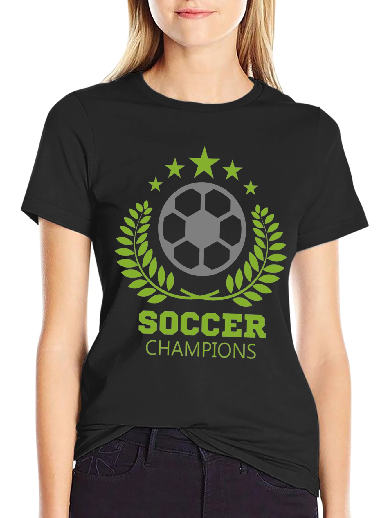 Soccer Champions Black T-Shirt