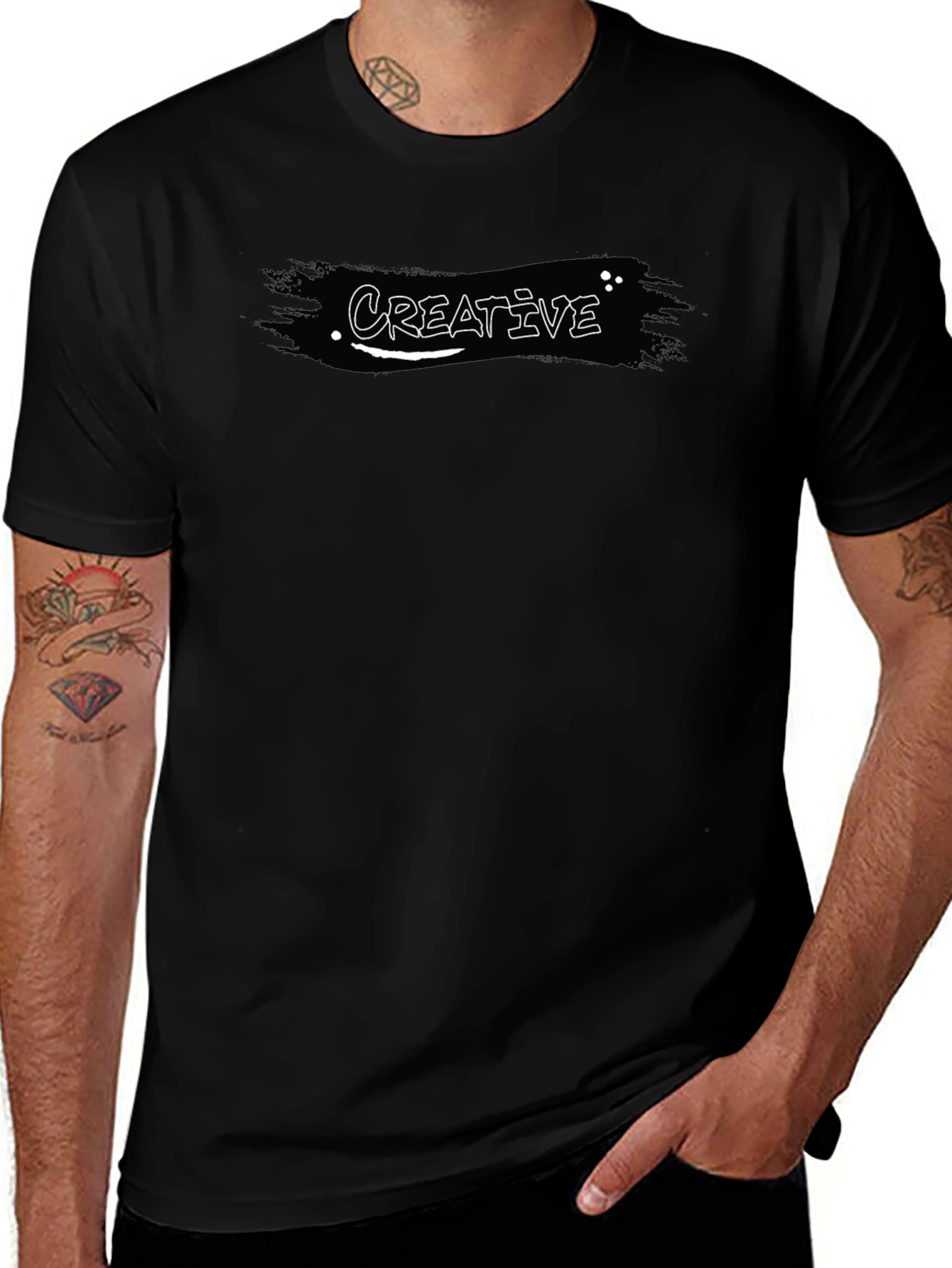 Creative Graphic T-Shirt - Black Stylish Design