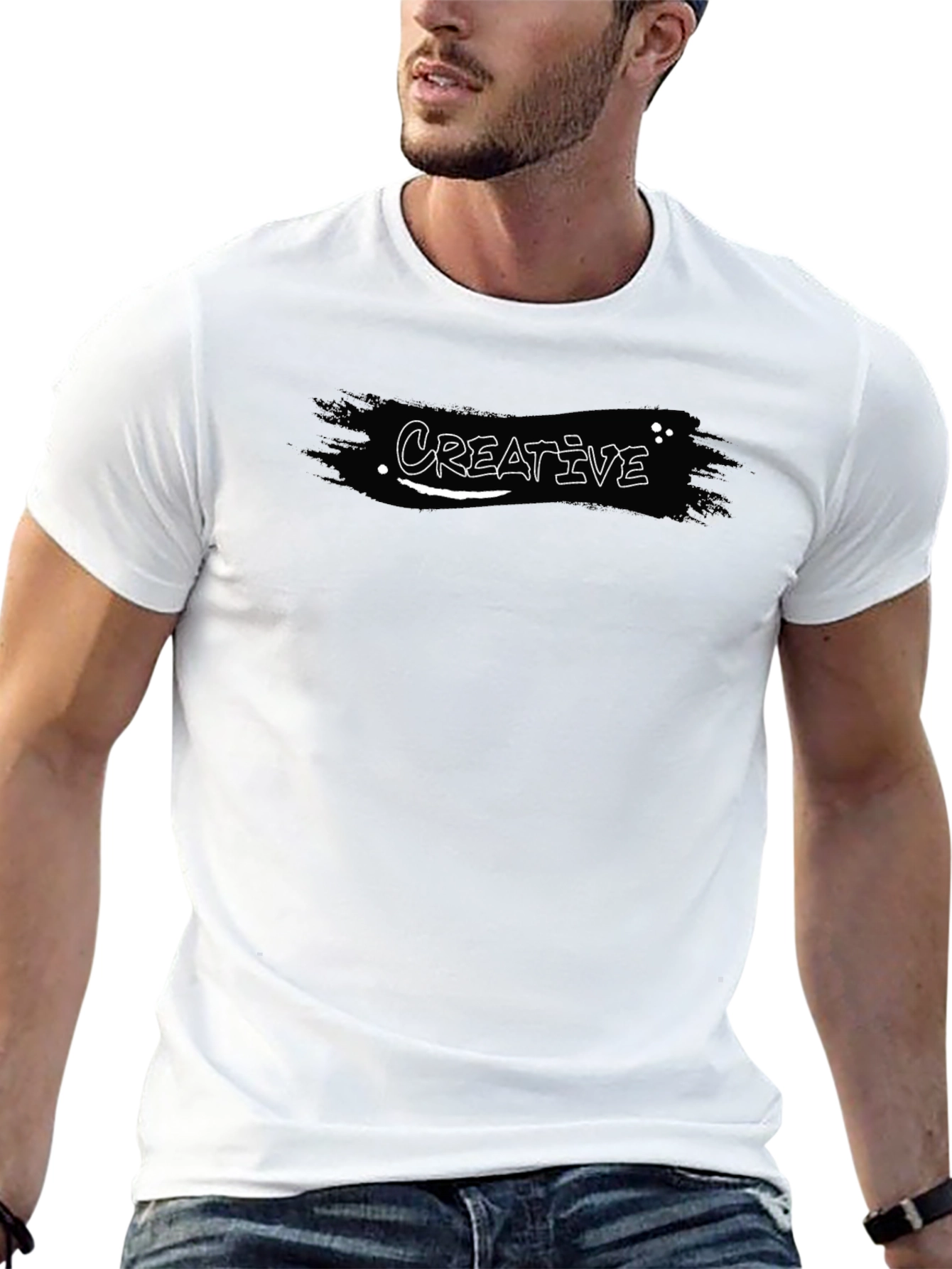 Creative Graphic T-Shirt - Black Stylish Design