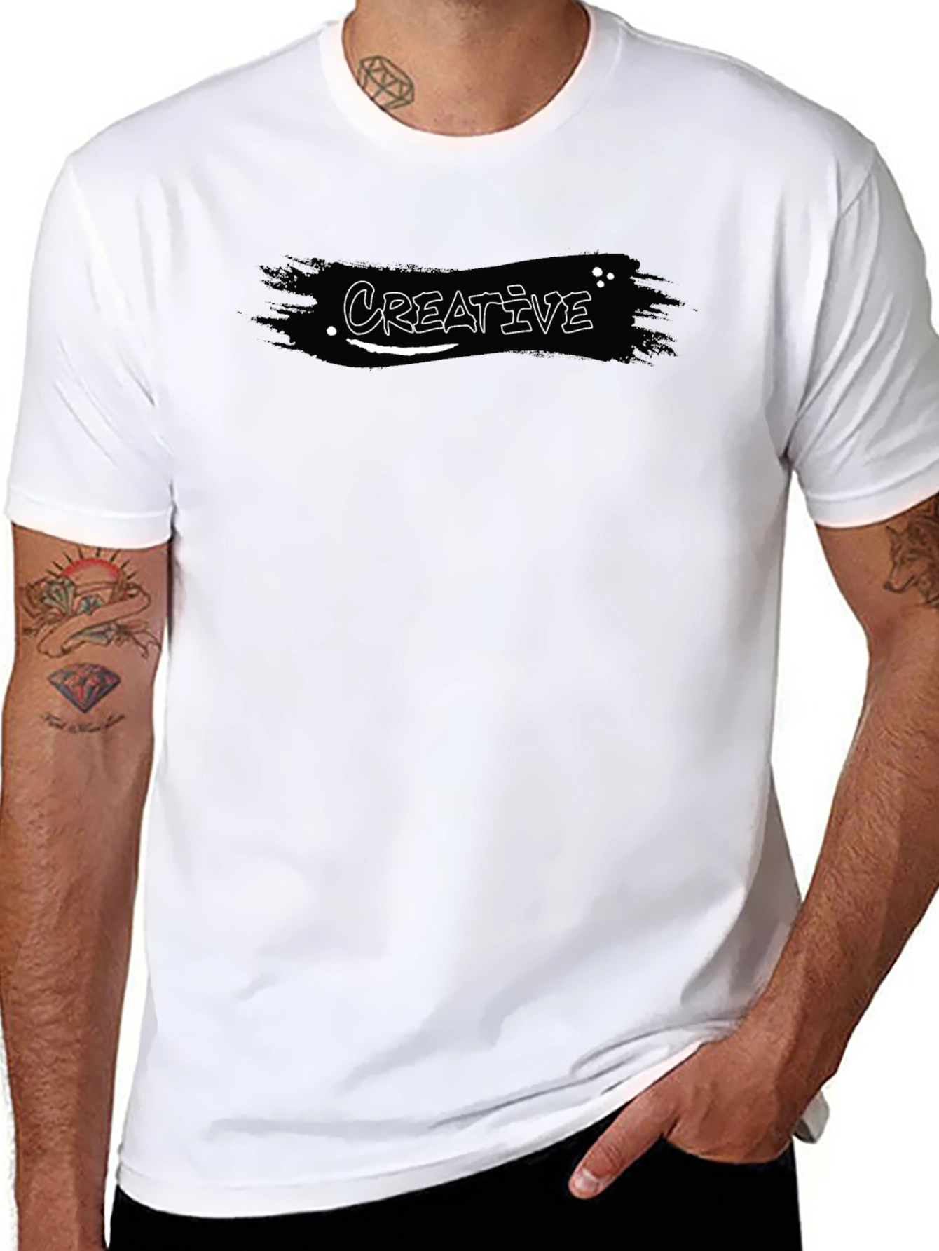 Creative Graphic T-Shirt - Black Stylish Design