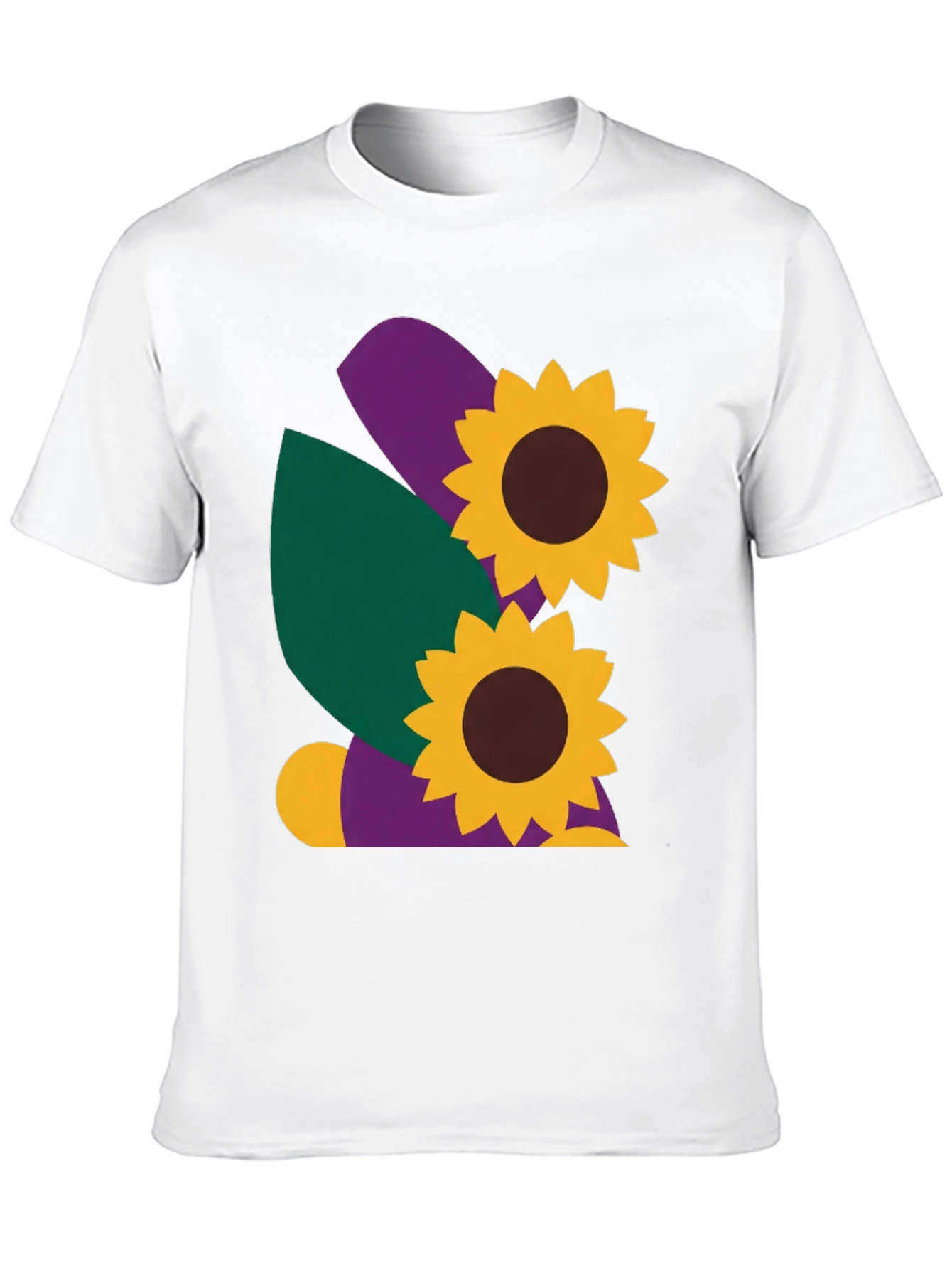 Sunflower Graphic Tee - Black Cotton Casual Shirt
