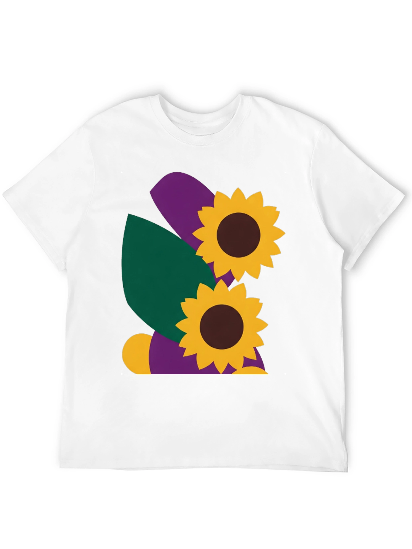 Sunflower Graphic Tee - Black Cotton Casual Shirt