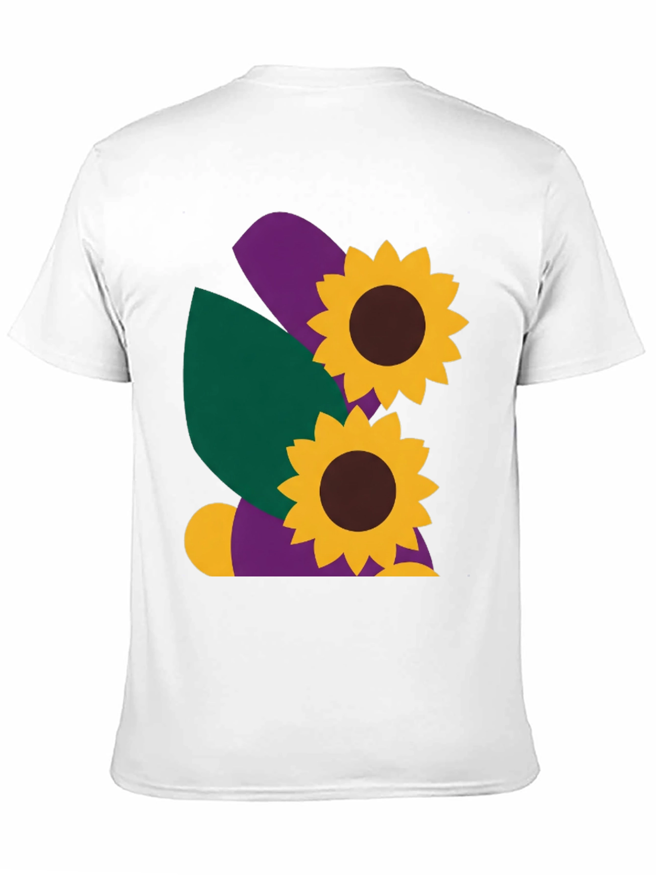 Sunflower Graphic Tee - Black Cotton Casual Shirt
