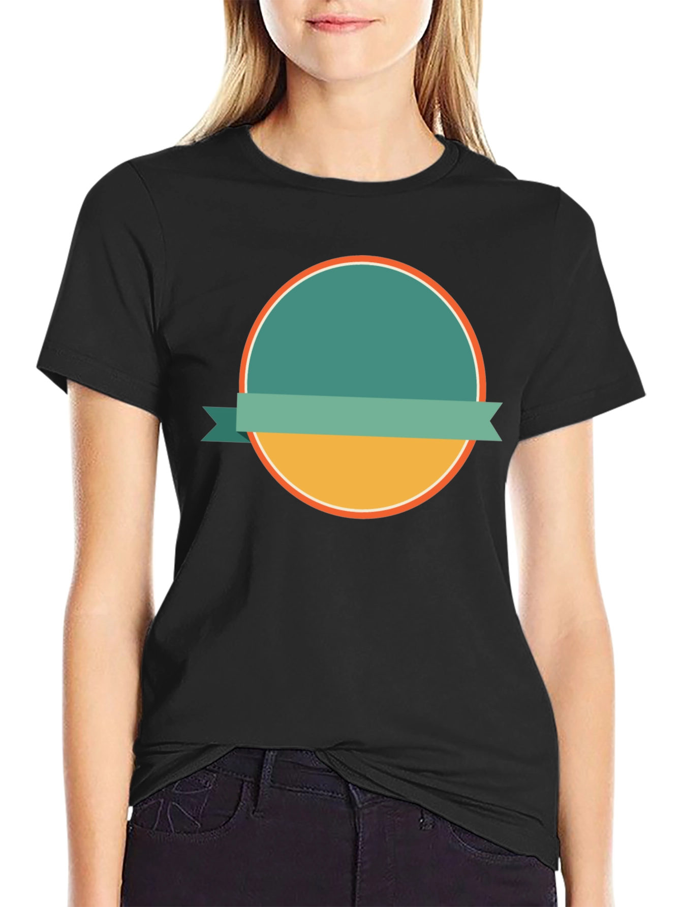 Modern Graphic Tee with Circle Design