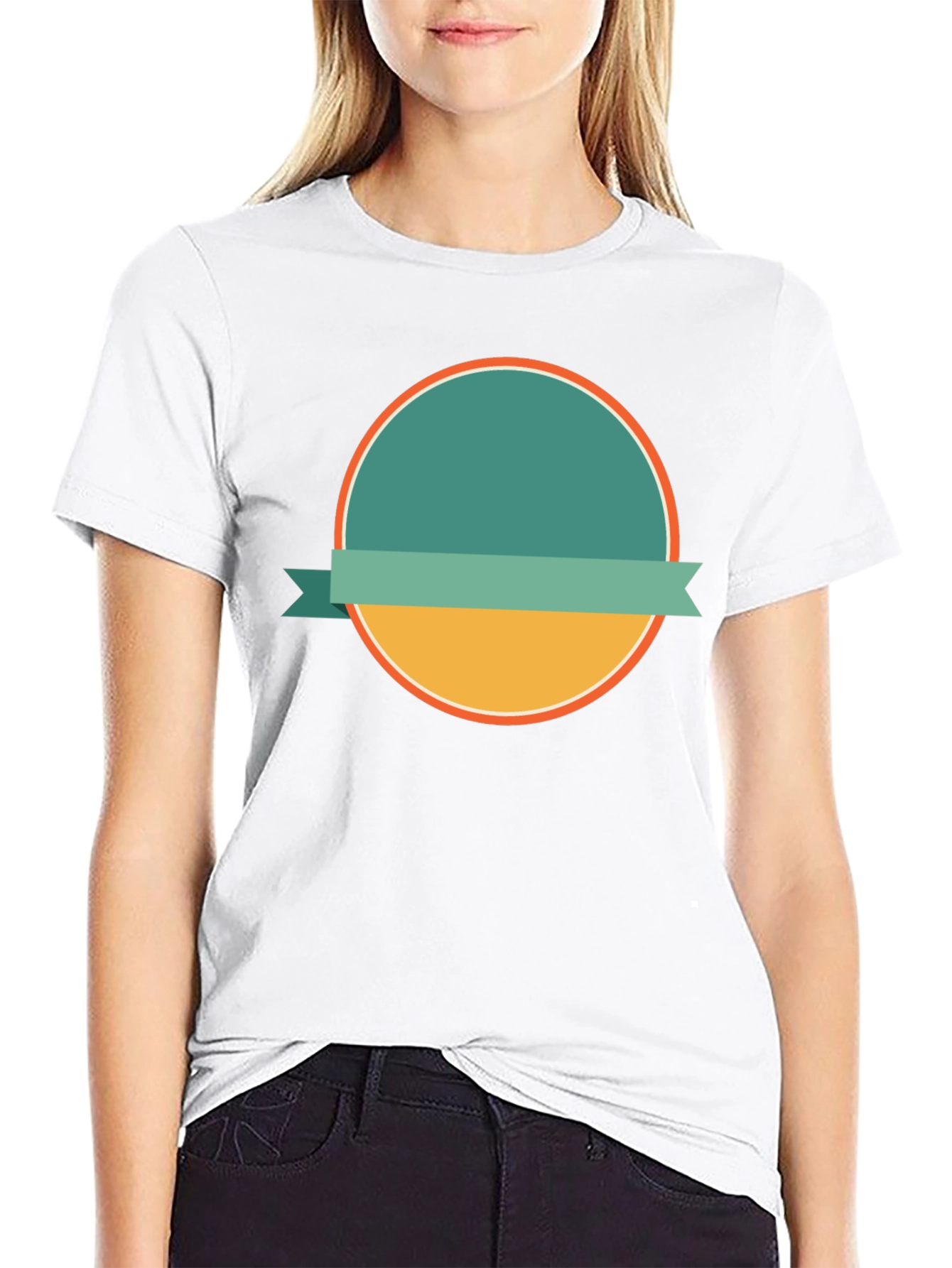 Modern Graphic Tee with Circle Design