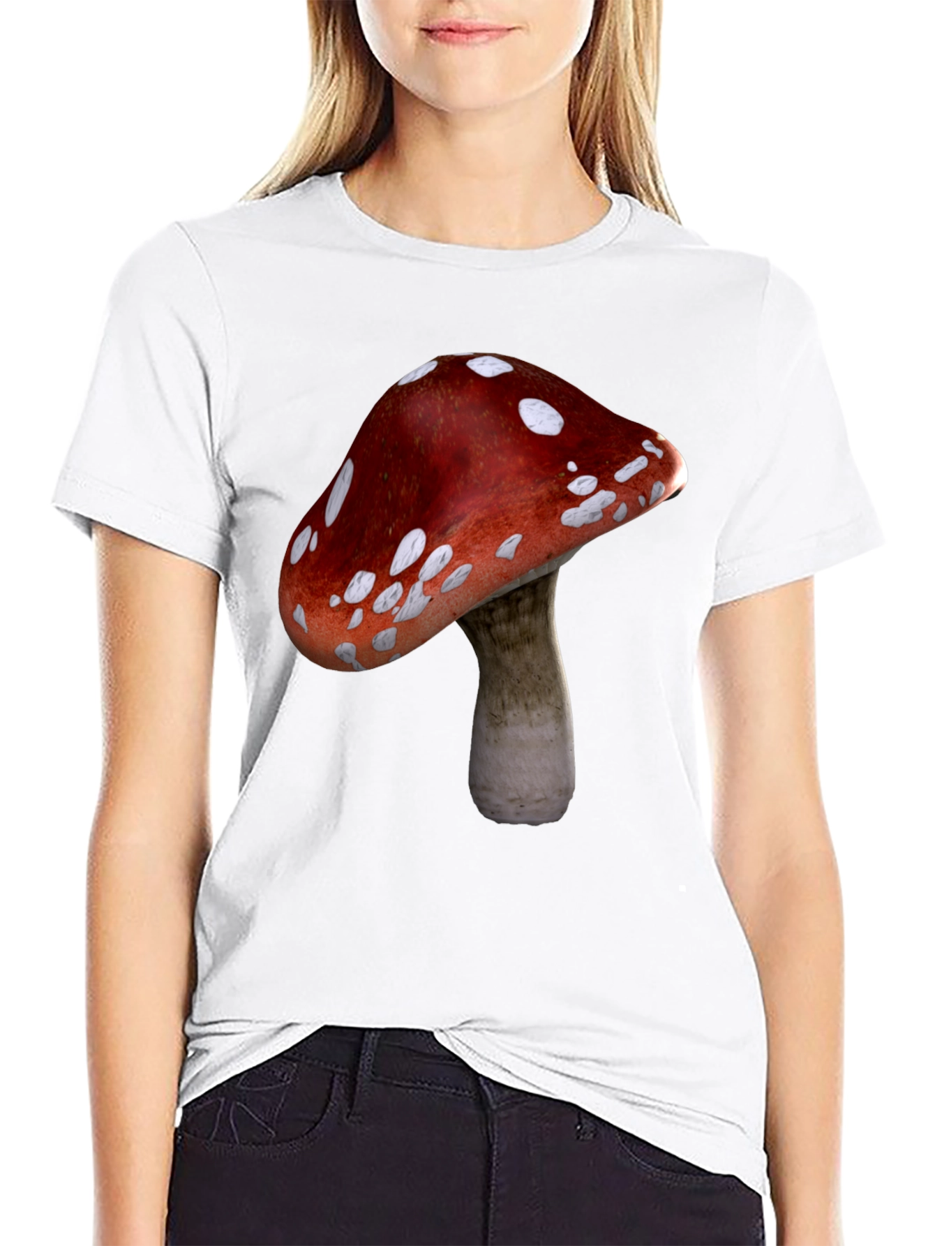 Mushroom Graphic Black T-Shirt