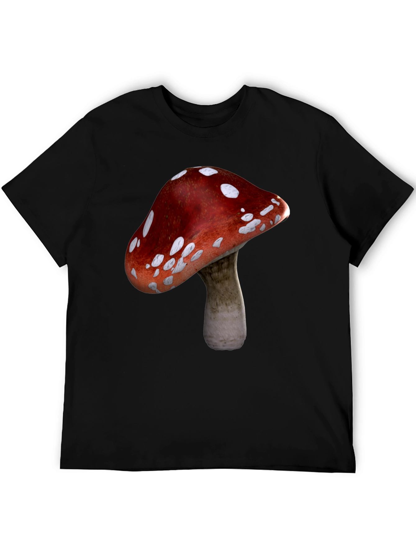 Mushroom Graphic Black T-Shirt