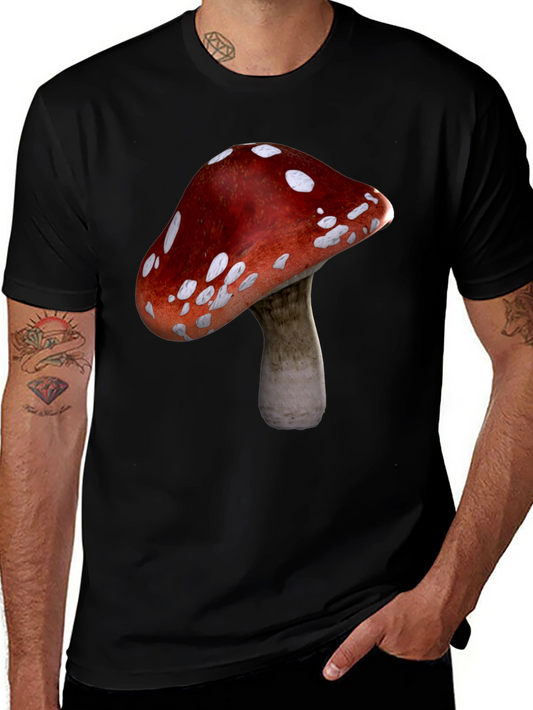 Mushroom Graphic Black T-Shirt