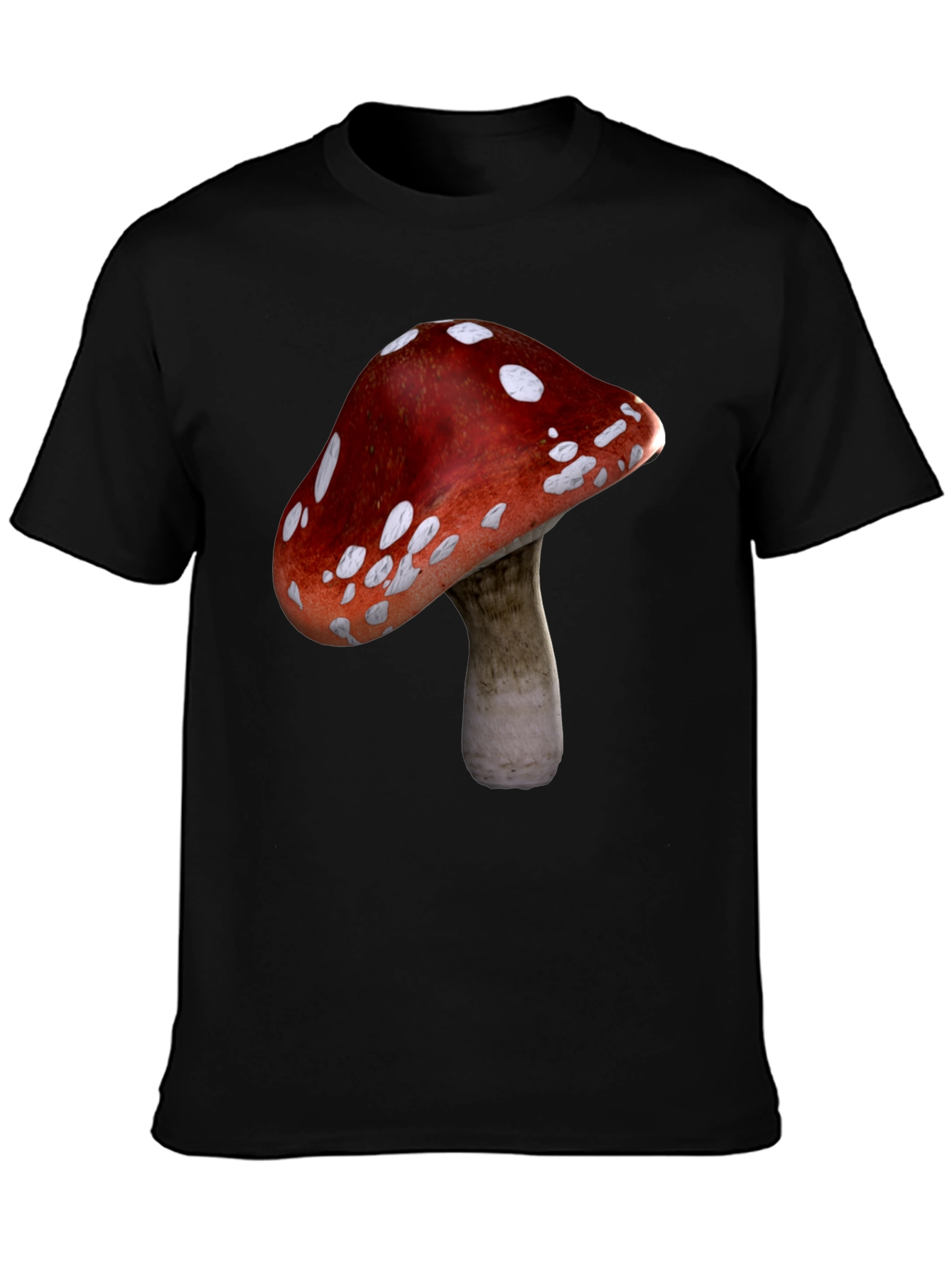 Mushroom Graphic Black T-Shirt