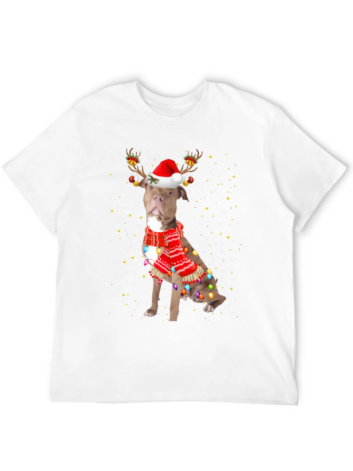 Festive Pitbull Christmas T-Shirt