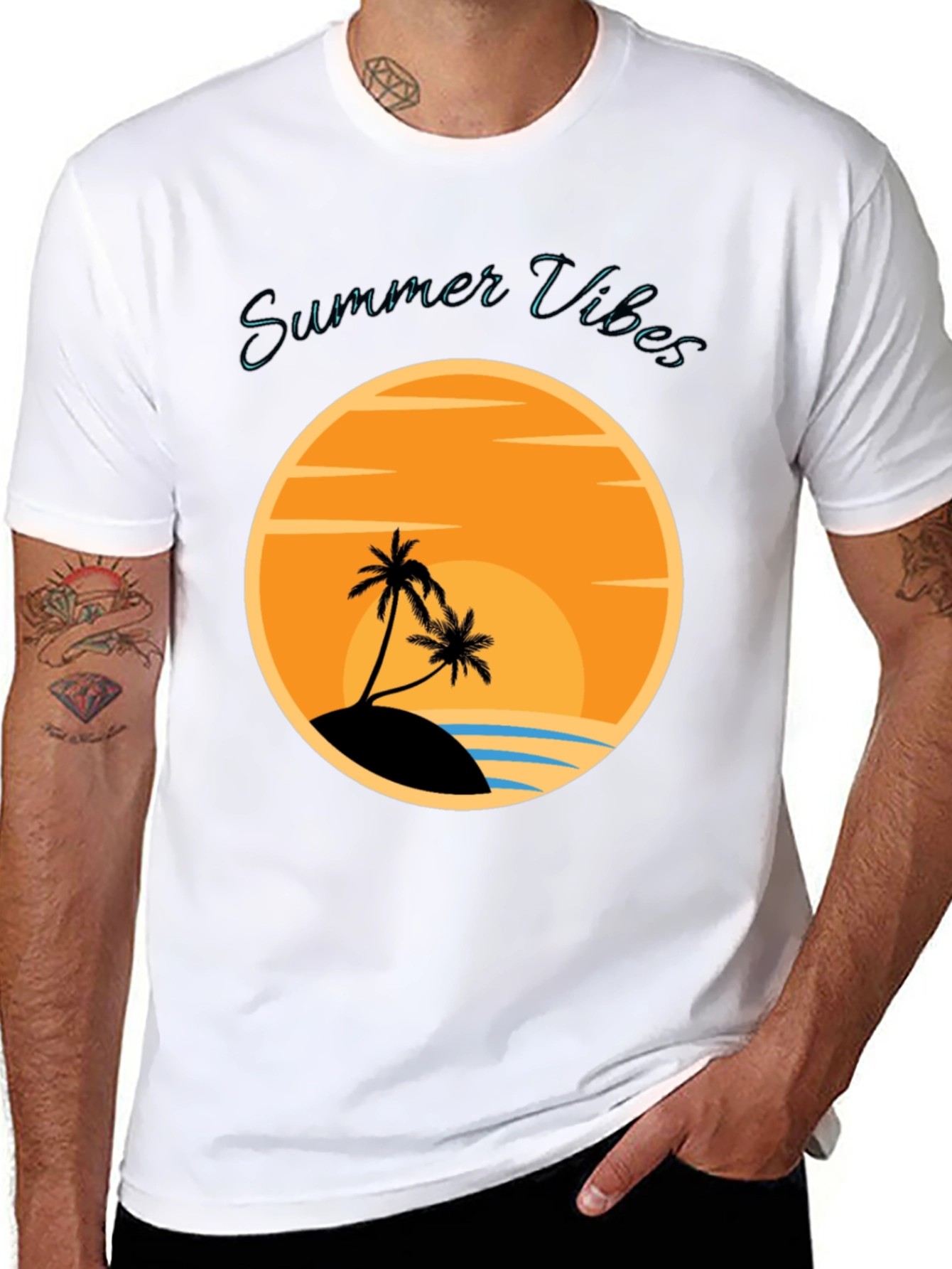 Summer Vibes Graphic Tee - Island Getaway T-Shirt