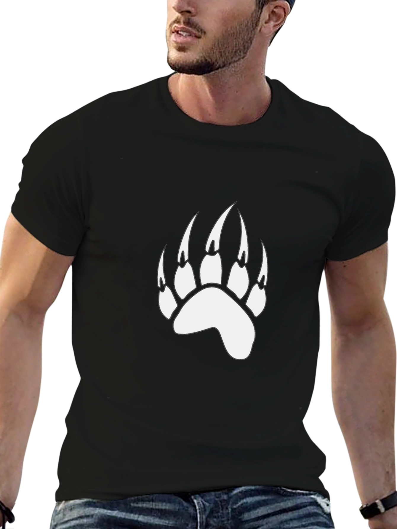 Bear Claw Graphic Black T-Shirt