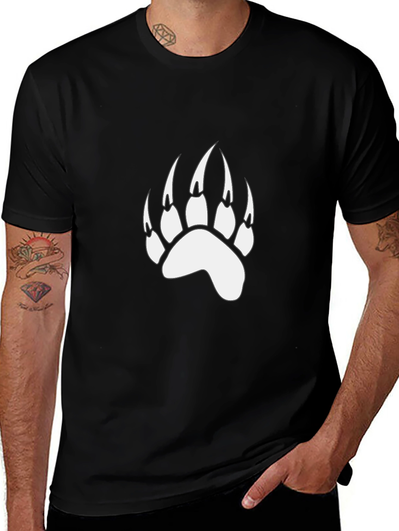 Bear Claw Graphic Black T-Shirt