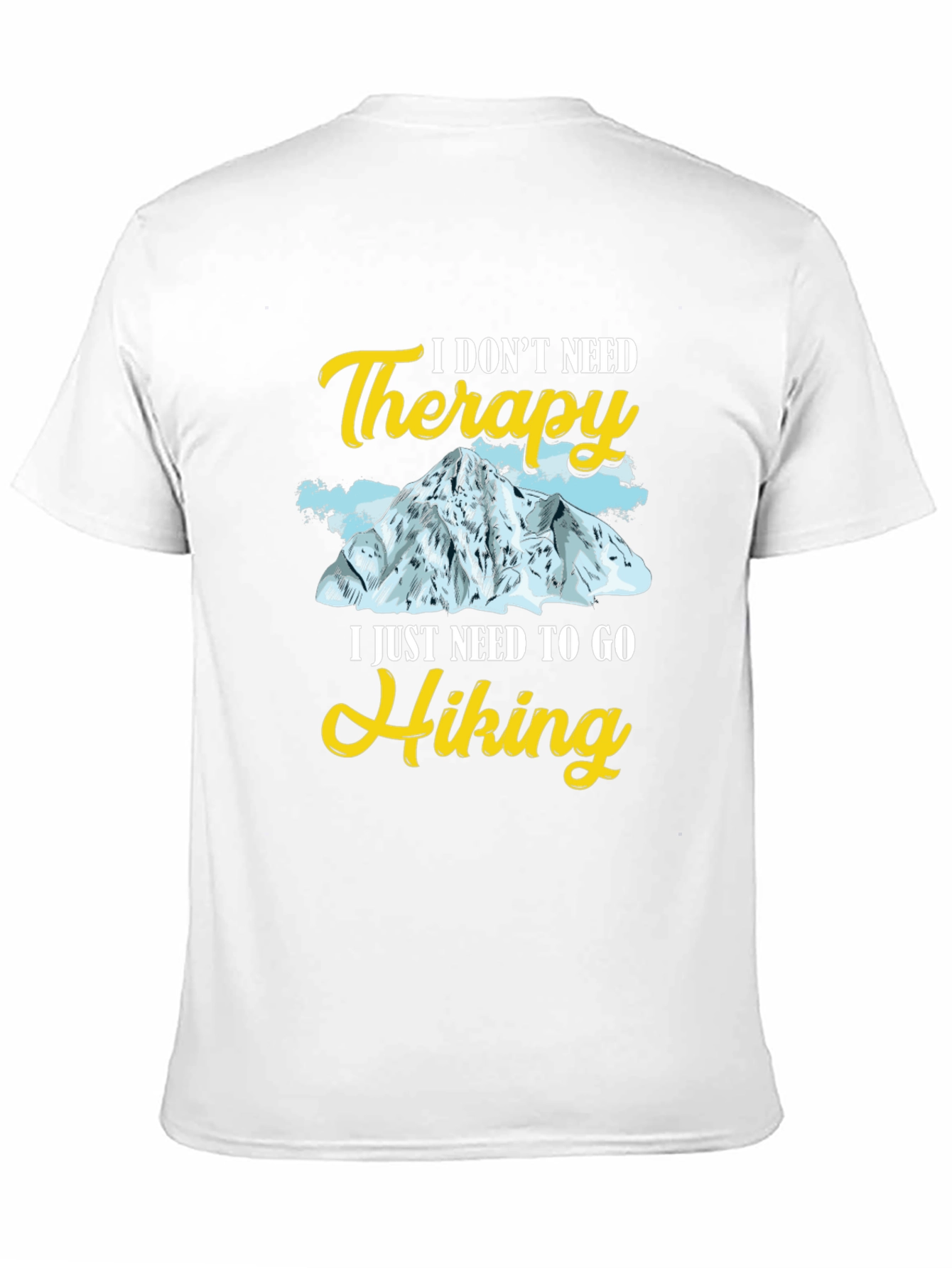 Hiking Therapy Graphic Tee - Black Cotton T-Shirt