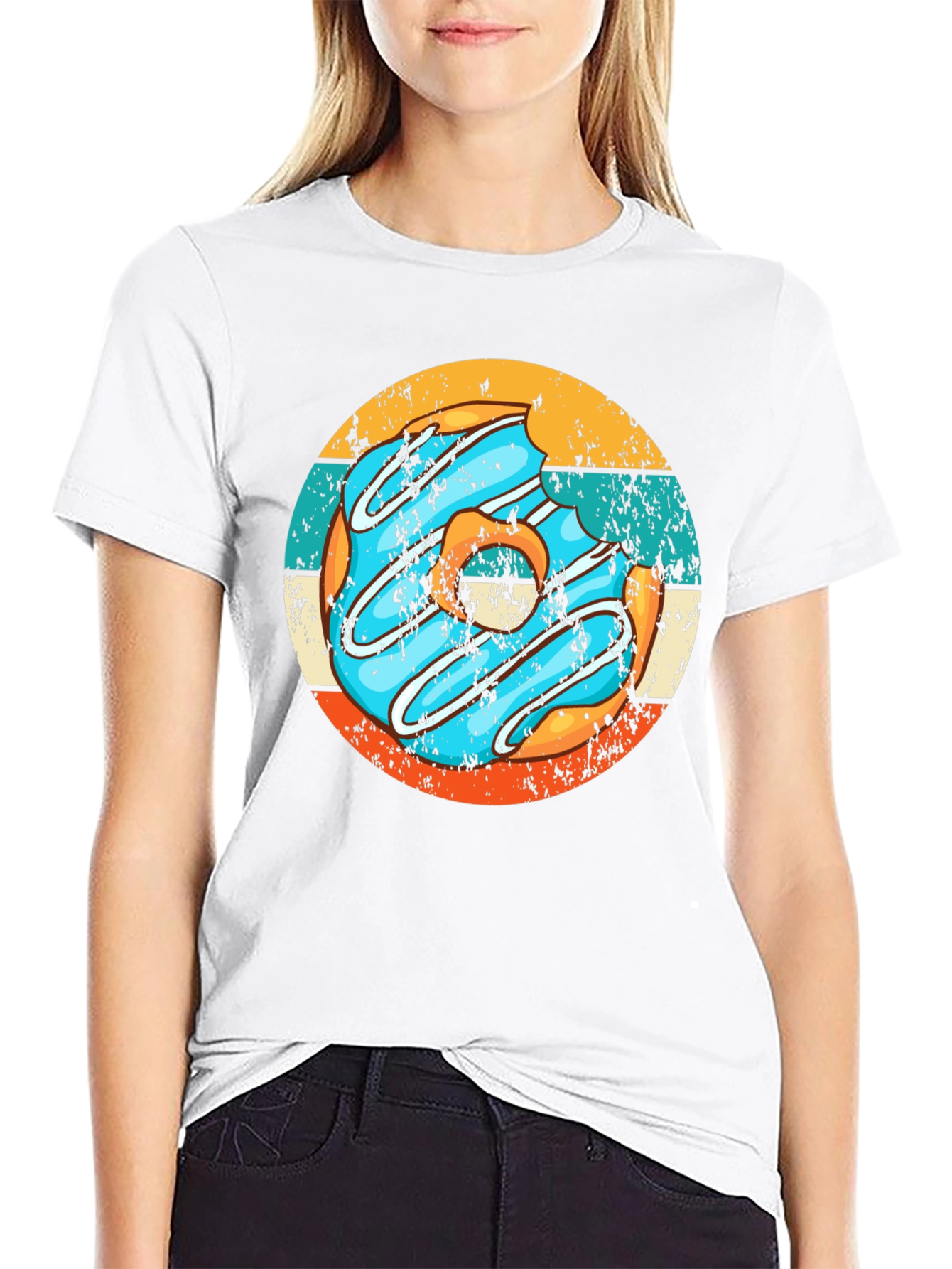 Retro Donut T-Shirt - Bite Me Design