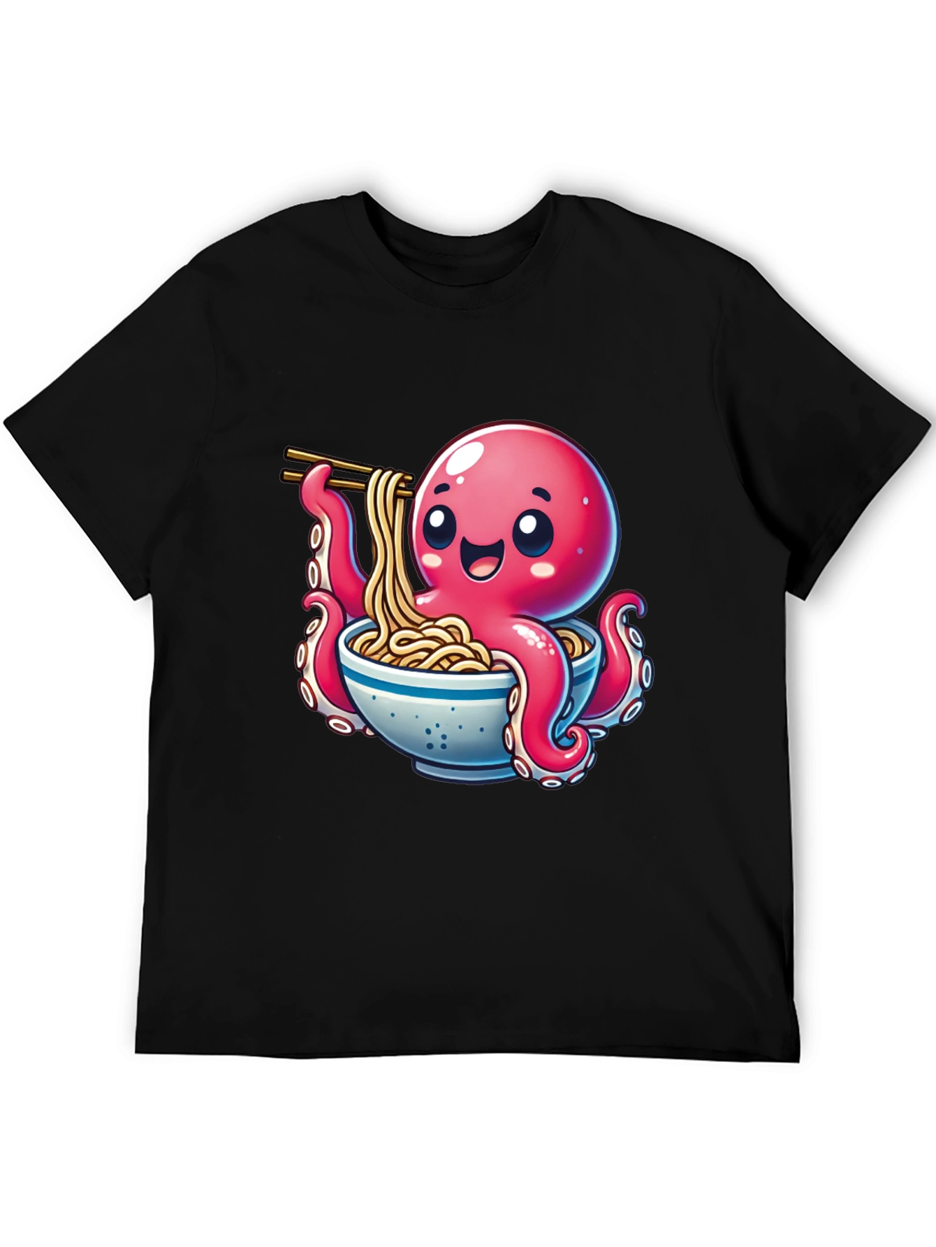 Cute Octopus Ramen Graphic T-Shirt