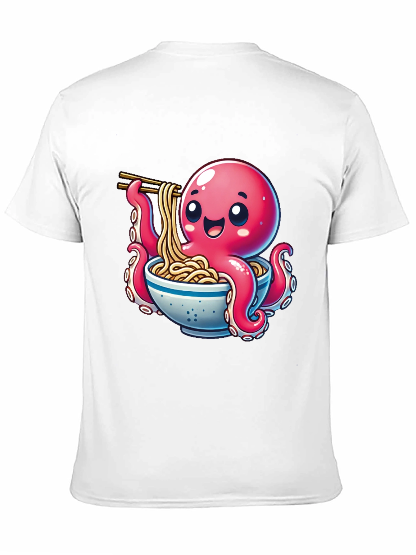 Cute Octopus Ramen Graphic T-Shirt