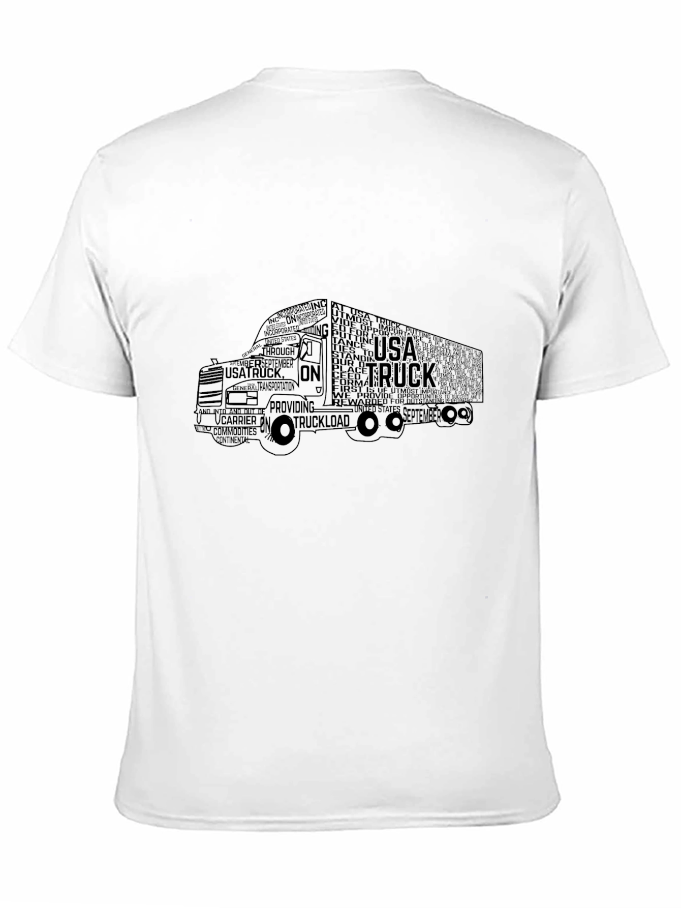 USA Truck T-Shirt - Word Art Design