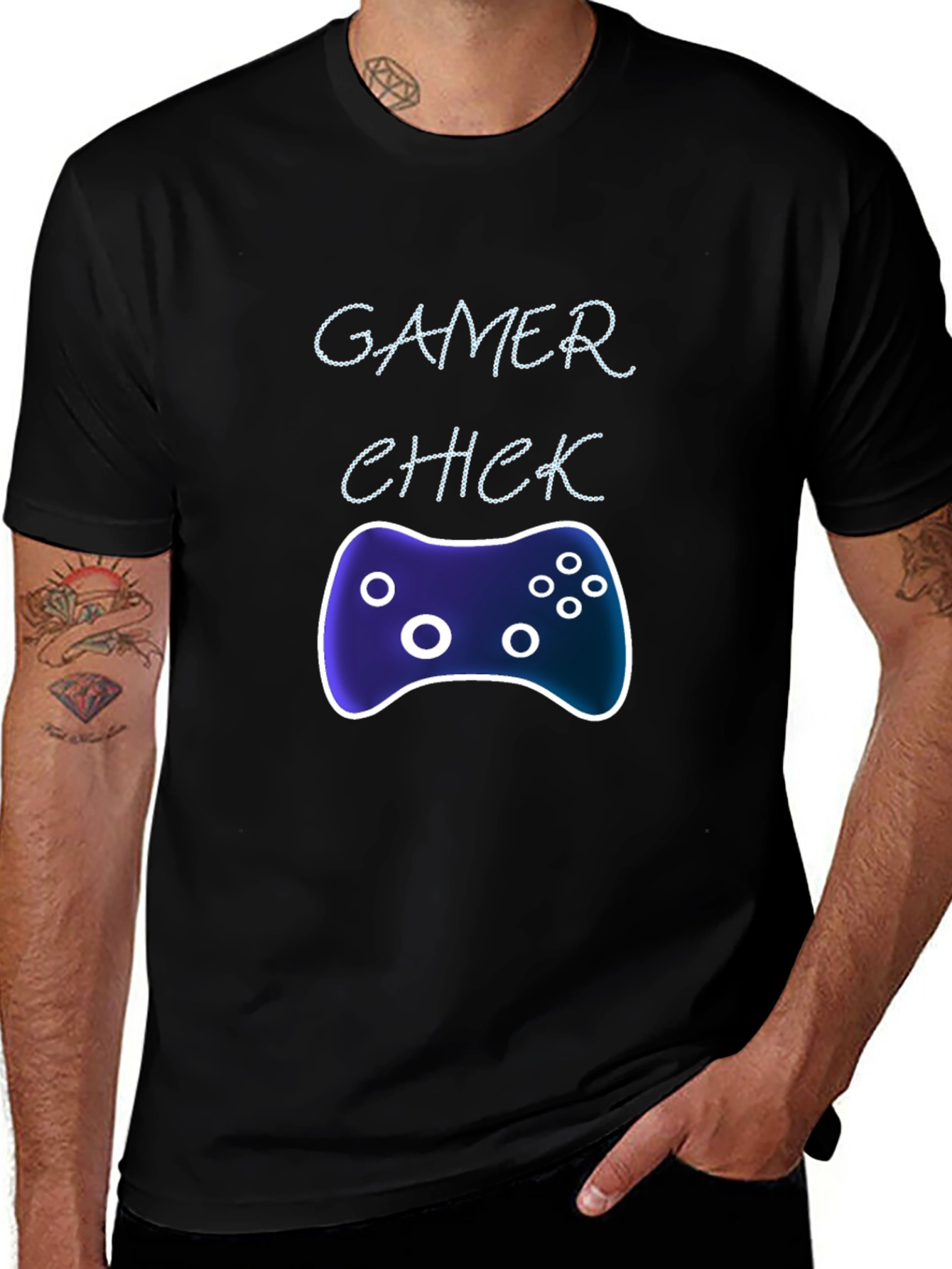 Gamer Chick Graphic Tee - Black Casual T-Shirt