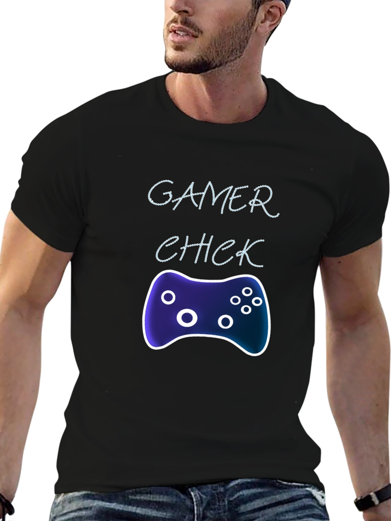 Gamer Chick Graphic Tee - Black Casual T-Shirt