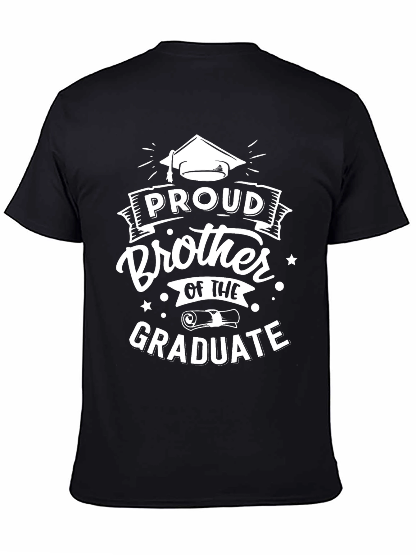 Proud Brother of the Graduate Black T-Shirt