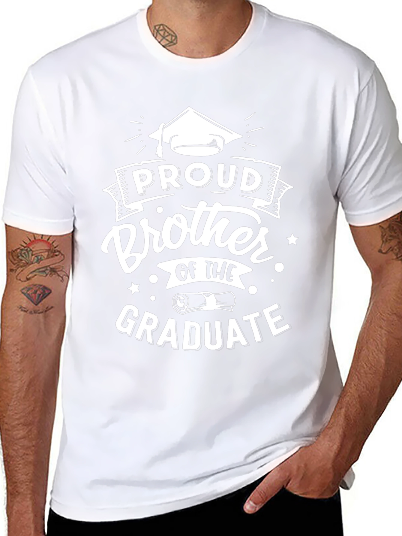 Proud Brother of the Graduate Black T-Shirt