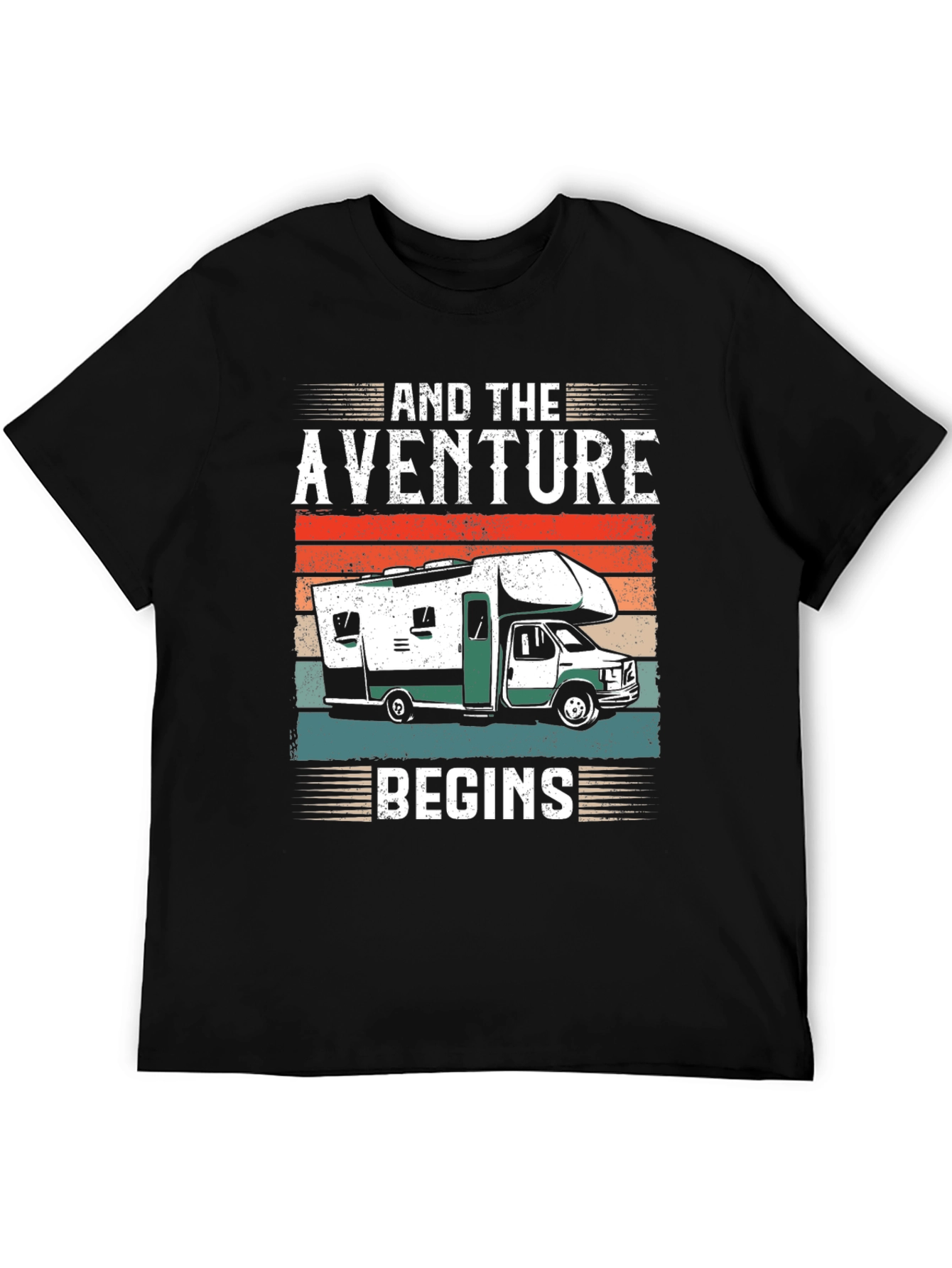Adventure Begins RV Graphic T-Shirt