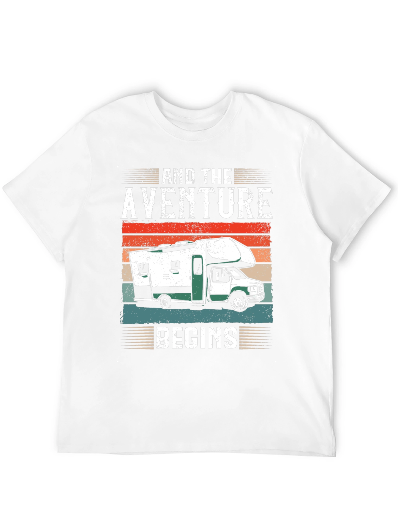 Adventure Begins RV Graphic T-Shirt