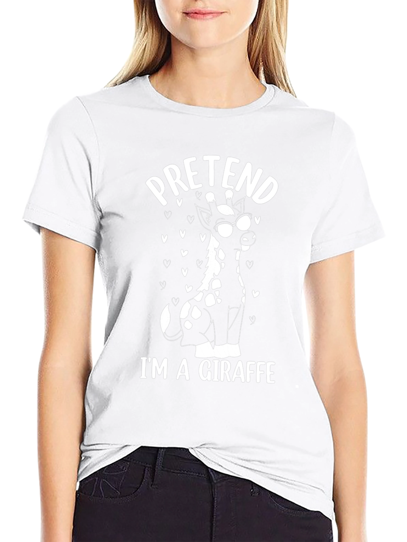 Pretend Im a Giraffe Tee - Funny Animal T-Shirt