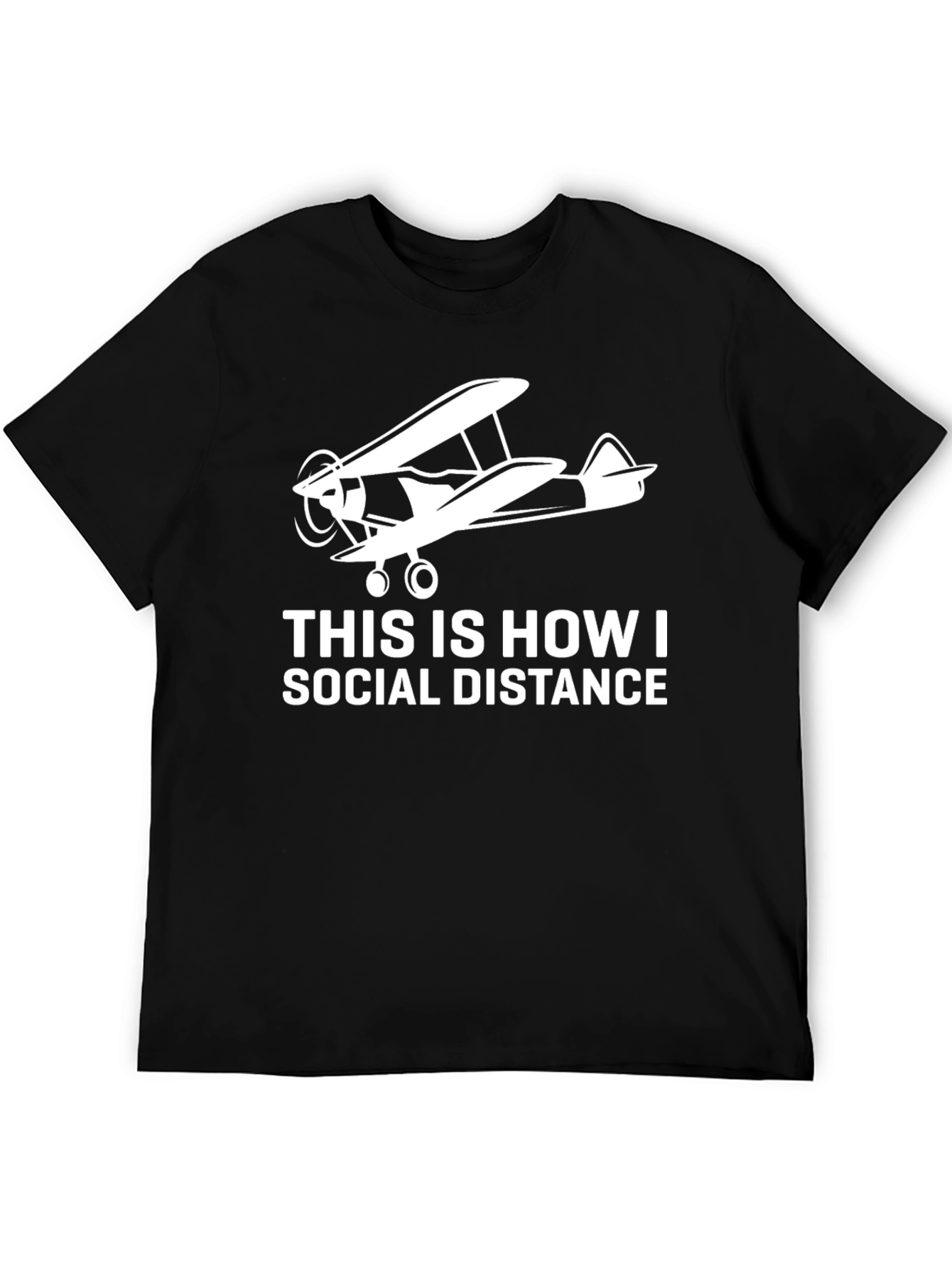 Social Distance Biplane Graphic Tee