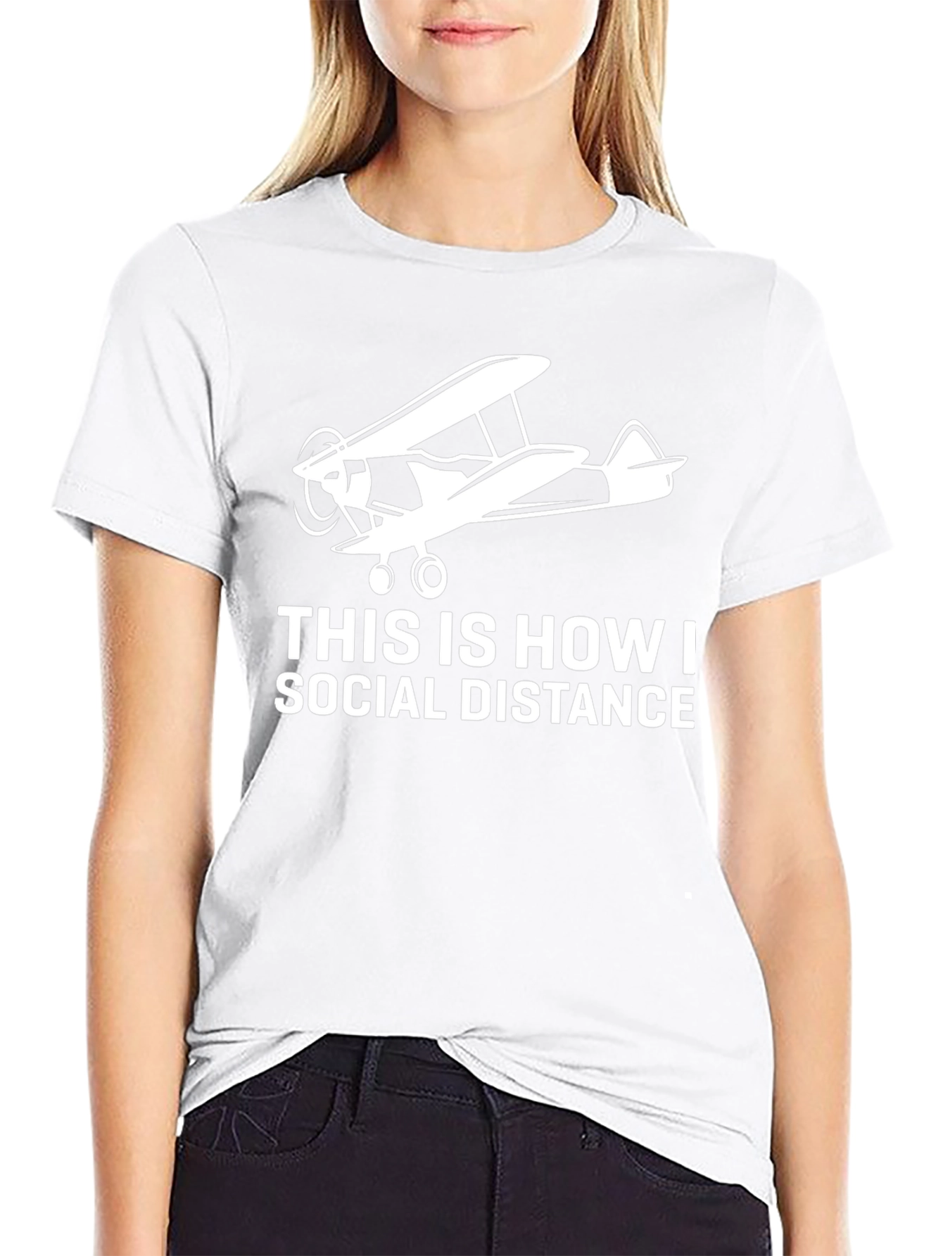 Social Distance Biplane Graphic Tee