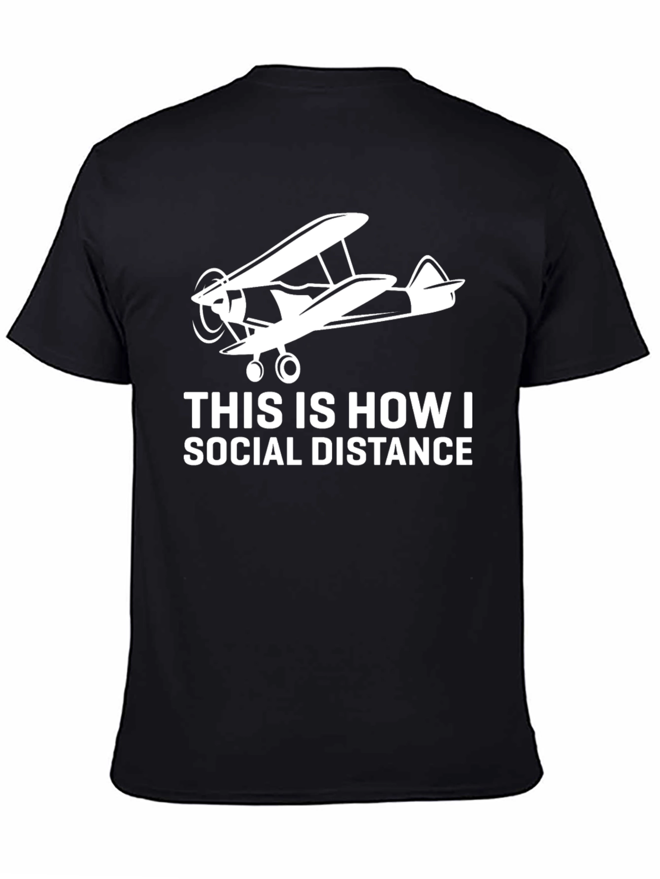 Social Distance Biplane Graphic Tee