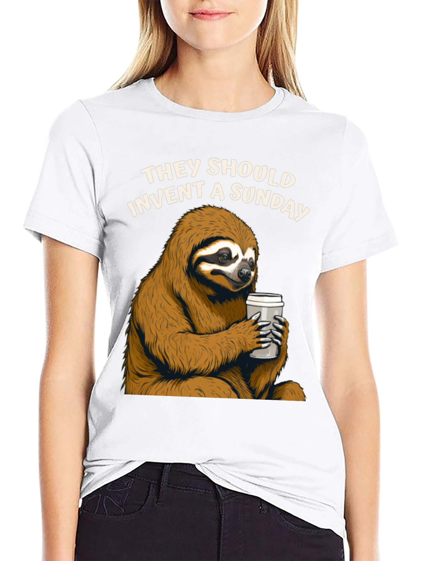 Lazy Sunday Sloth Coffee T-Shirt