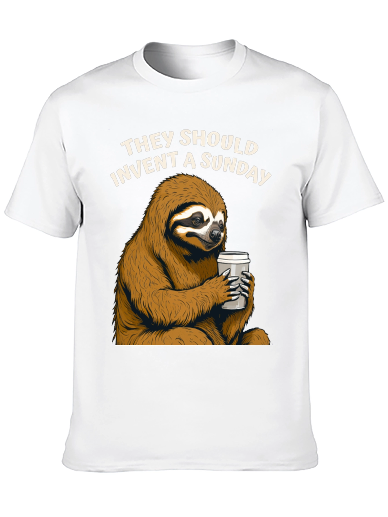 Lazy Sunday Sloth Coffee T-Shirt