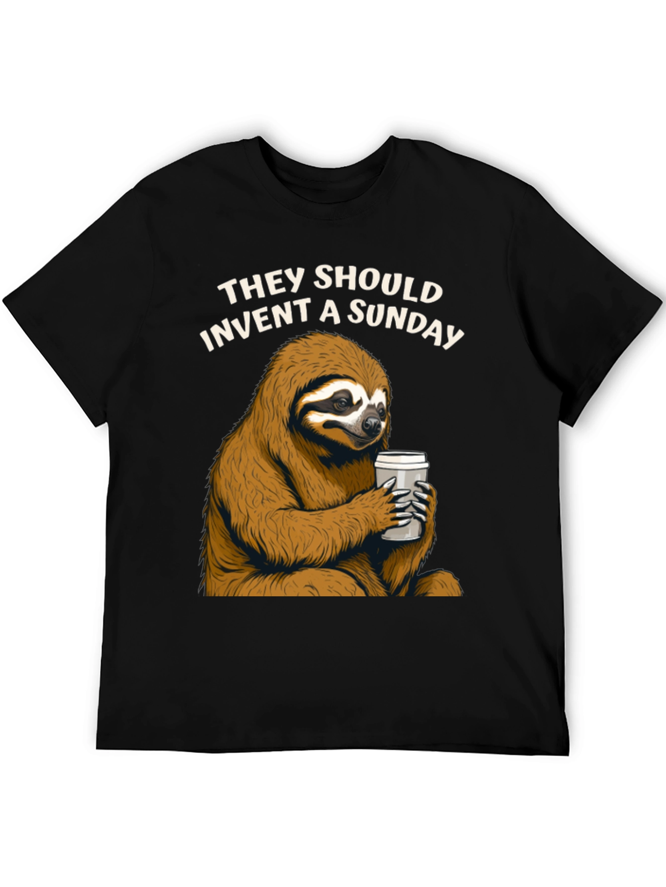 Lazy Sunday Sloth Coffee T-Shirt