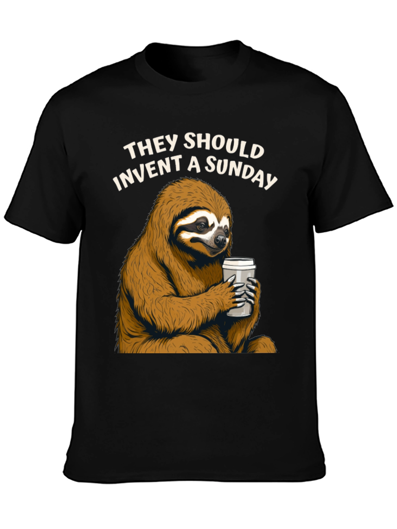 Lazy Sunday Sloth Coffee T-Shirt