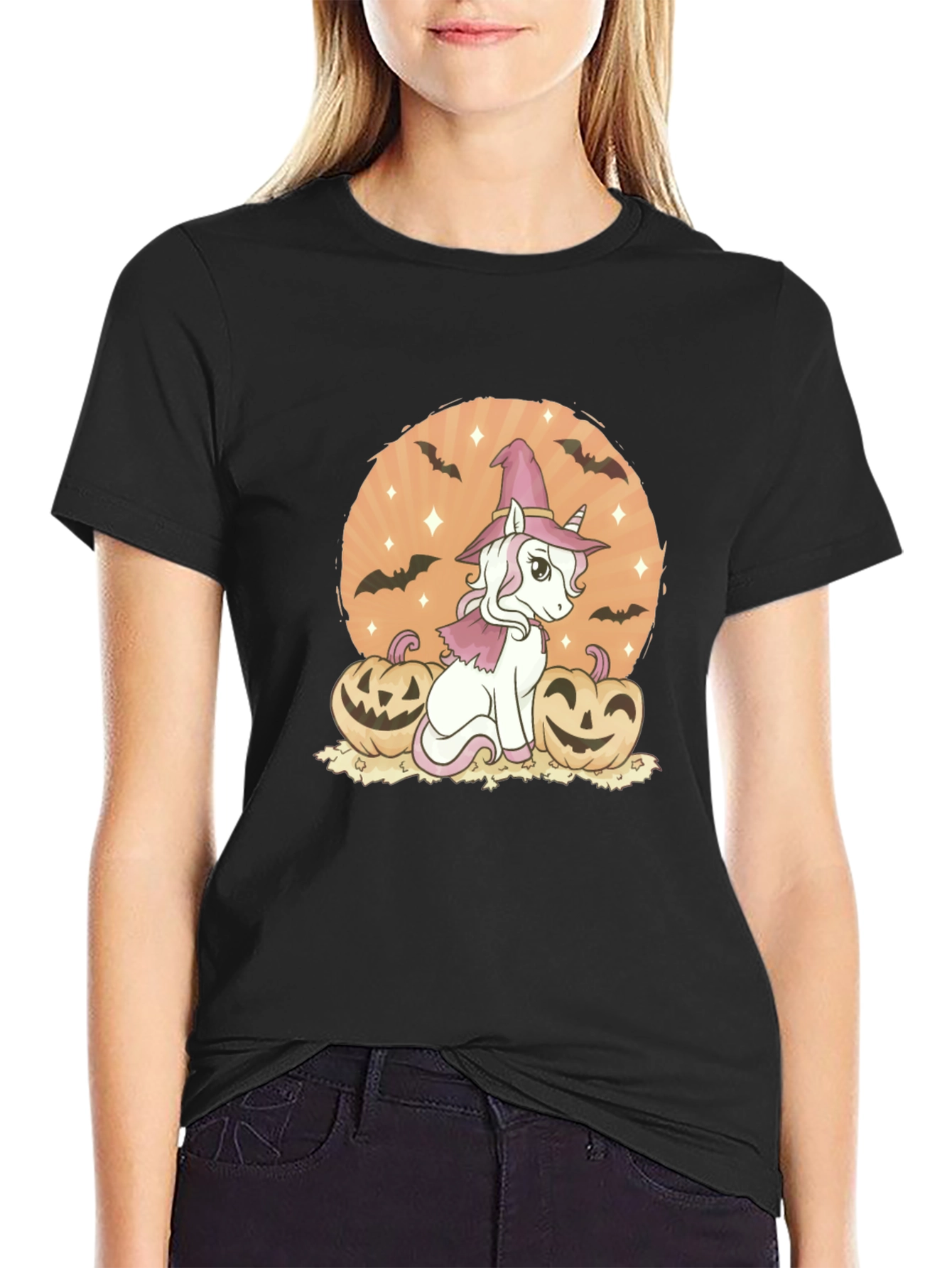 Halloween Unicorn Witch T-Shirt