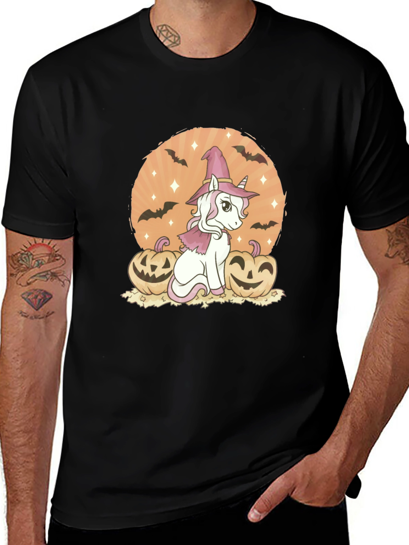 Halloween Unicorn Witch T-Shirt