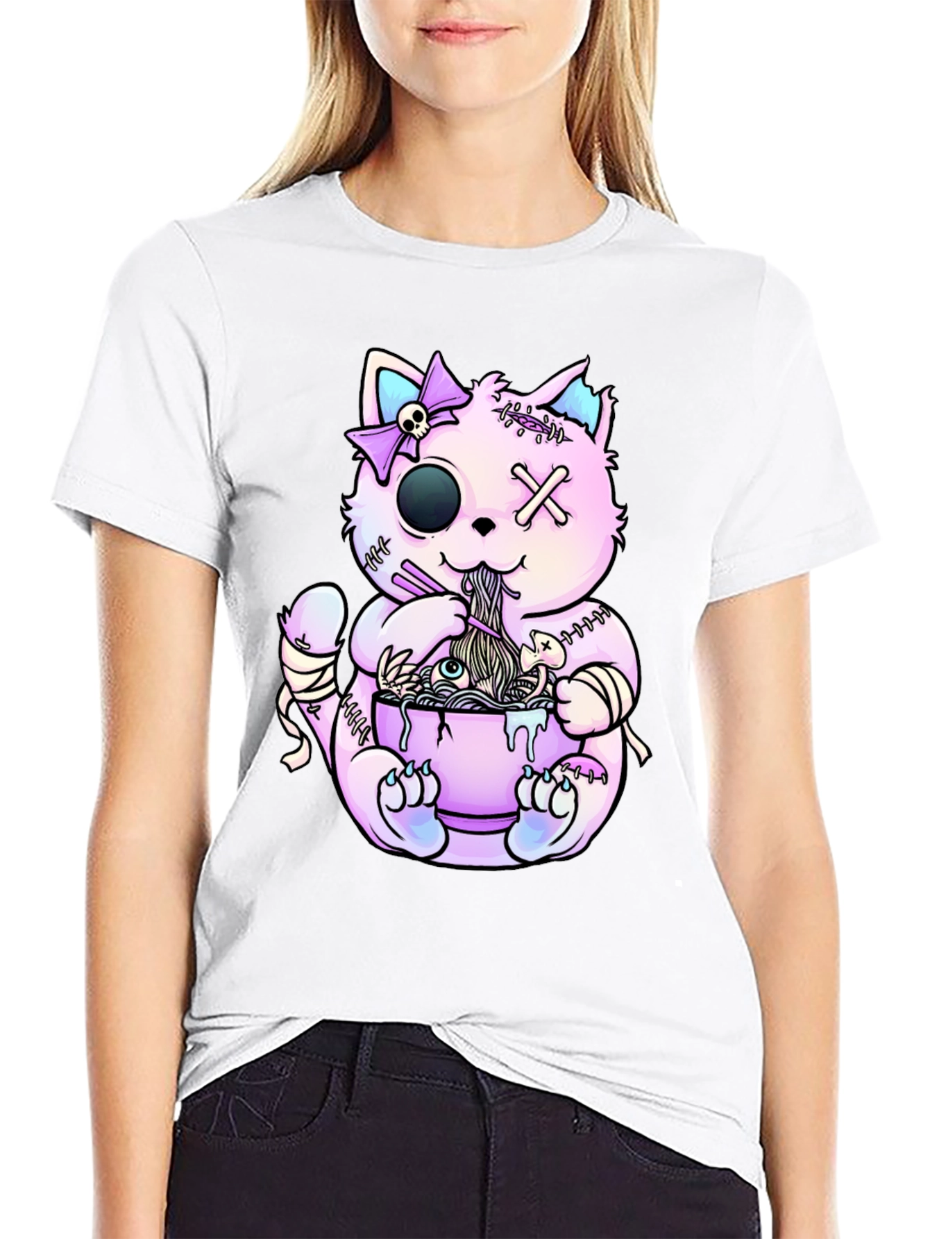 Zombie Cat Ramen T-Shirt