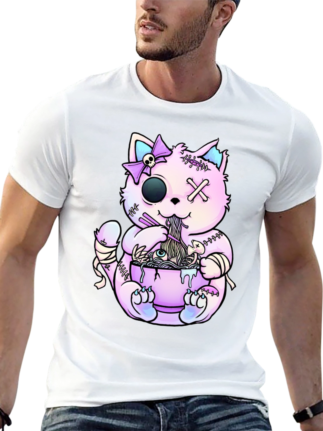 Zombie Cat Ramen T-Shirt