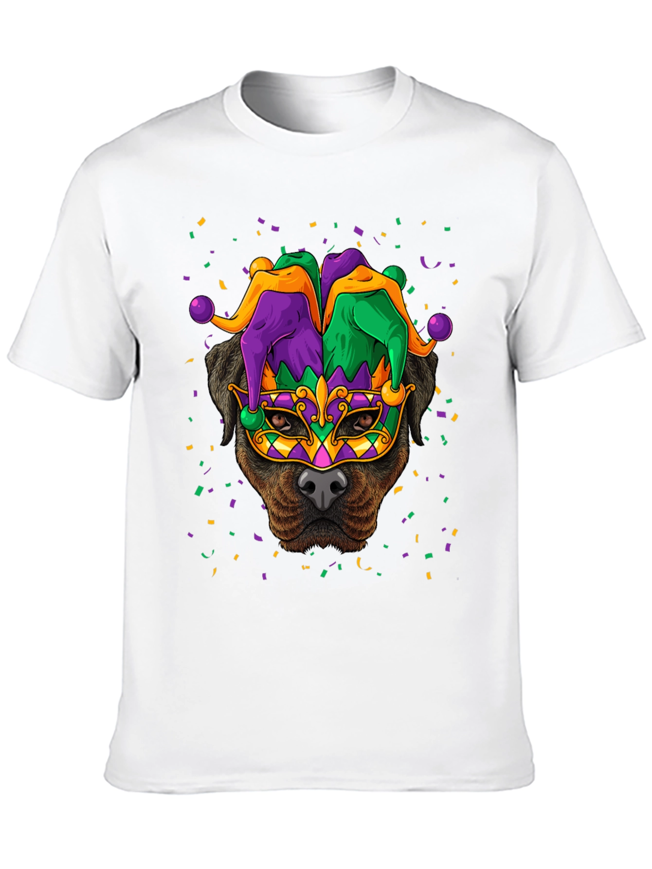 Mardi Gras Dog T-Shirt - Festive Canine Celebration!