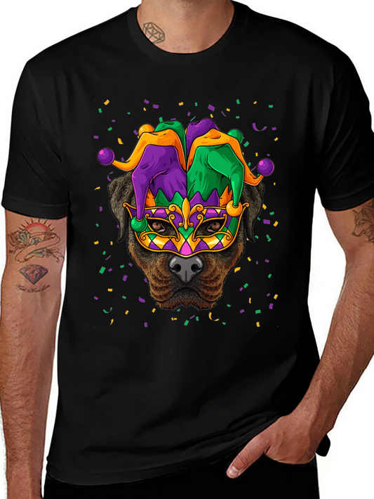Mardi Gras Dog T-Shirt - Festive Canine Celebration!
